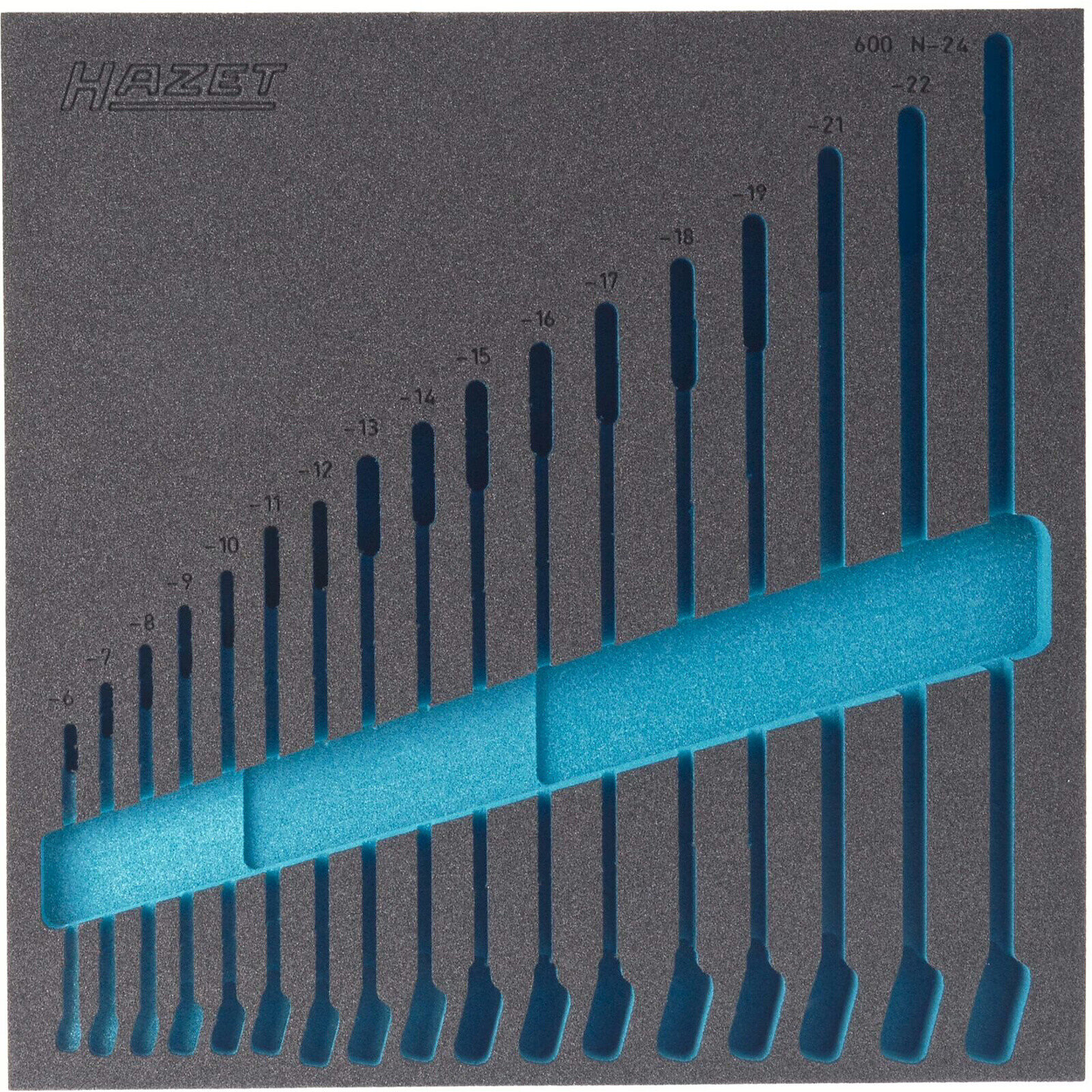 Garniture mousse souple bimatière 344 x 342 mm vide Safety-Insert-System HAZET - 163-98L