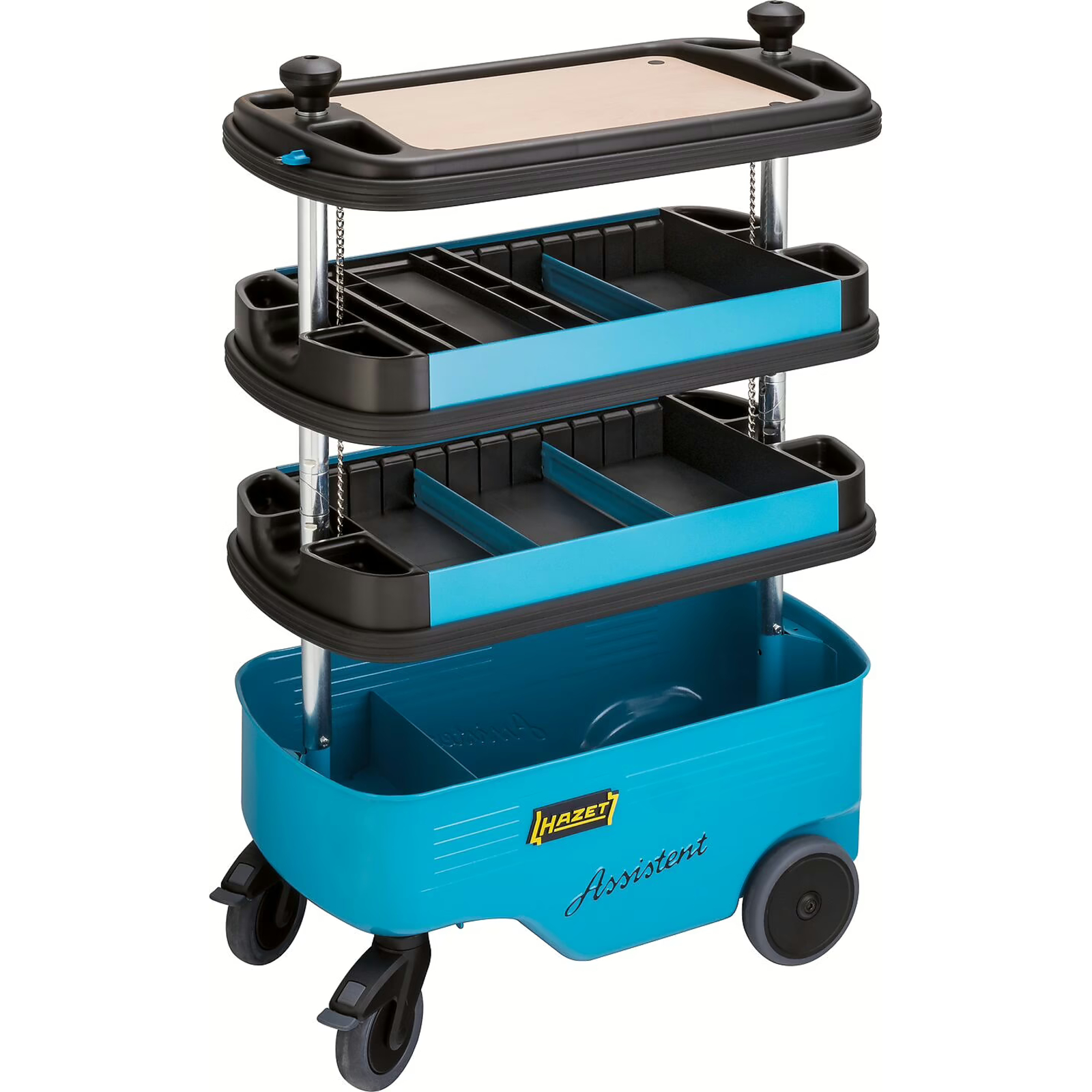 Servante d’atelier escamotable 725 x 398 x 1102 mm avec cadenas bleu HAZET - 166C