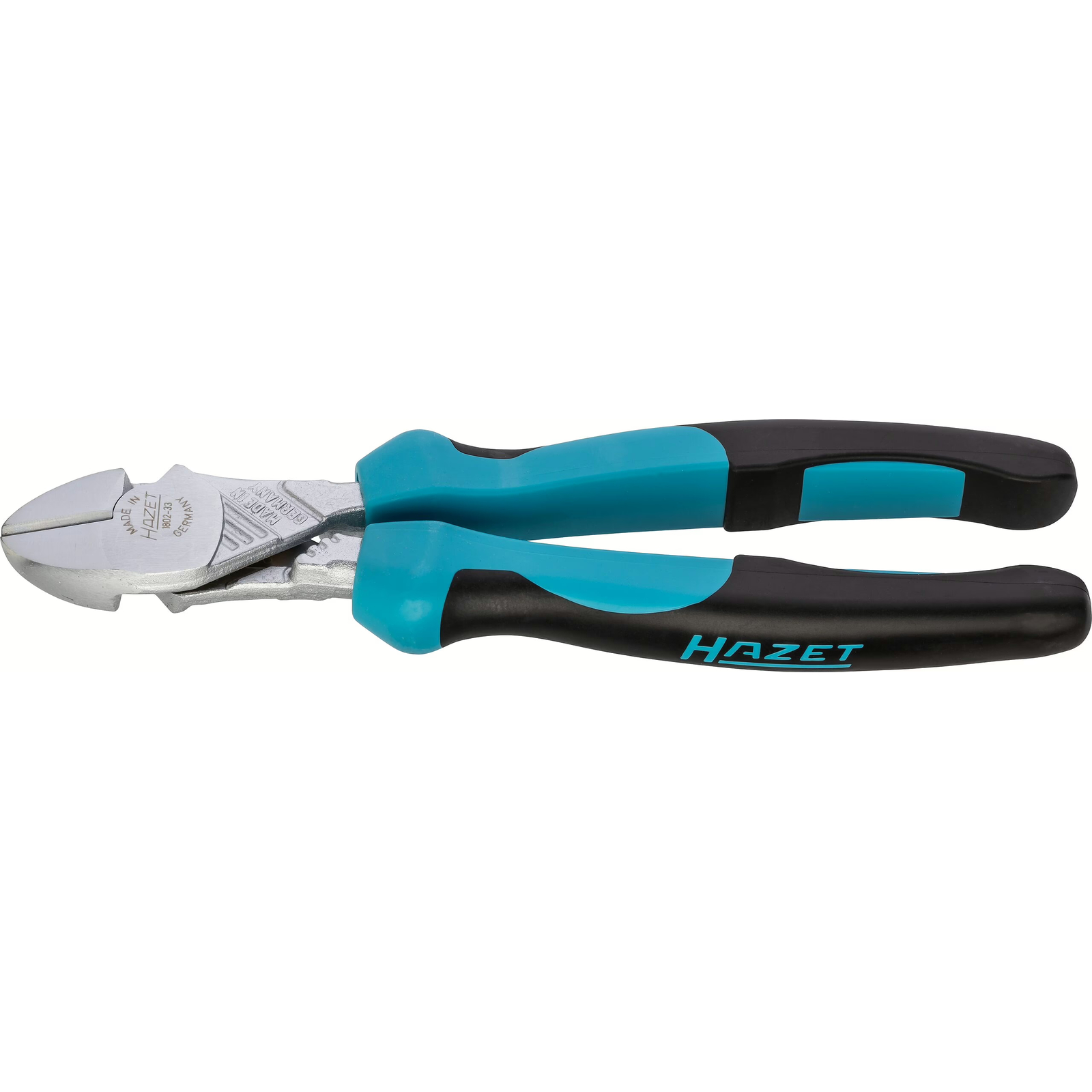 Pince coupante diagonale 200 mm manches bimatières bleu/noir HAZET - 1802-33
