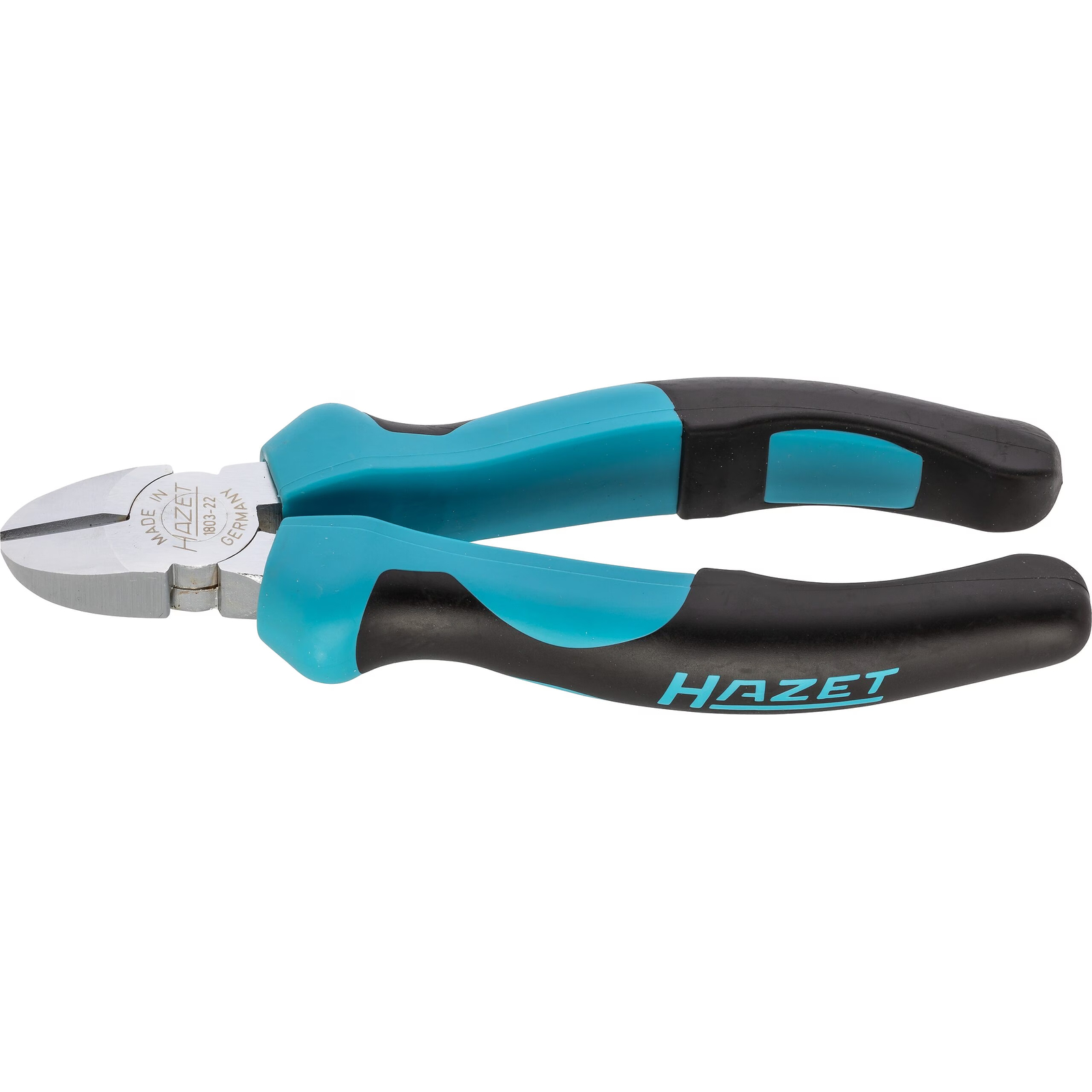 Pince coupante diagonale 165 mm manches bimatières bleu/noir HAZET - 1803-22