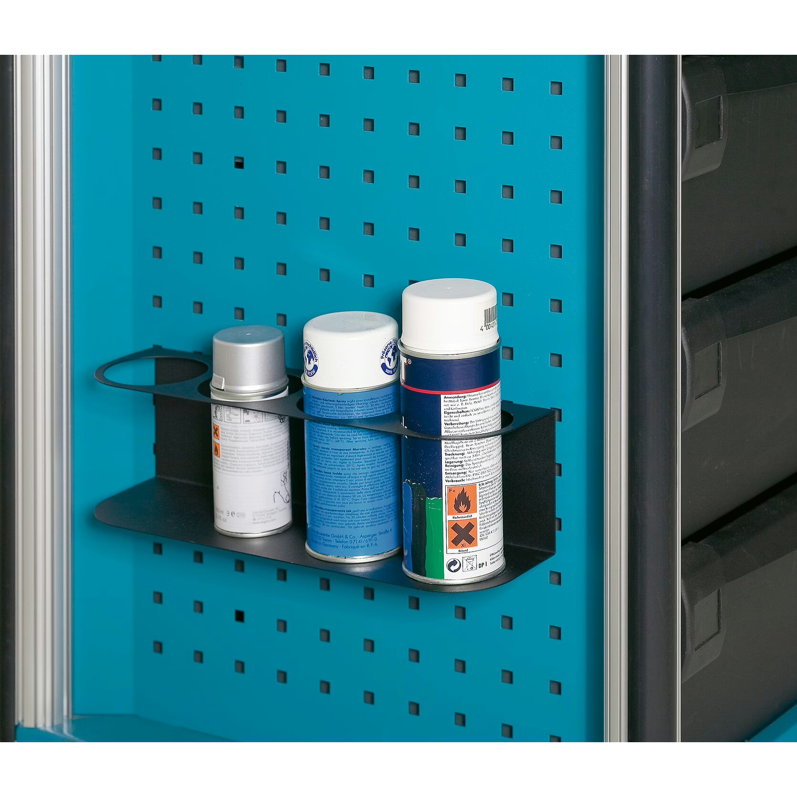 Support pour aérosol 4 pièces fixation servantes et établi HAZET - 180-35