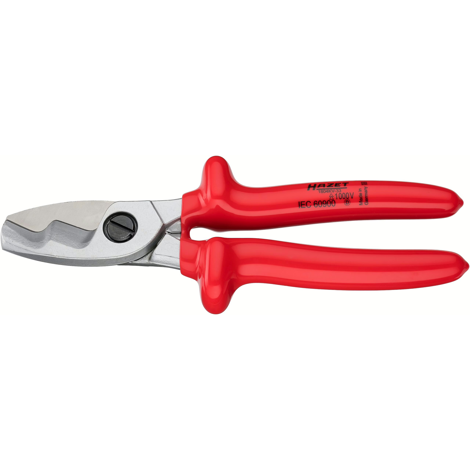 Ciseaux pour câble double tranchant trempé Ø20 mm avec isolation de protection HAZET - 1804KV-33