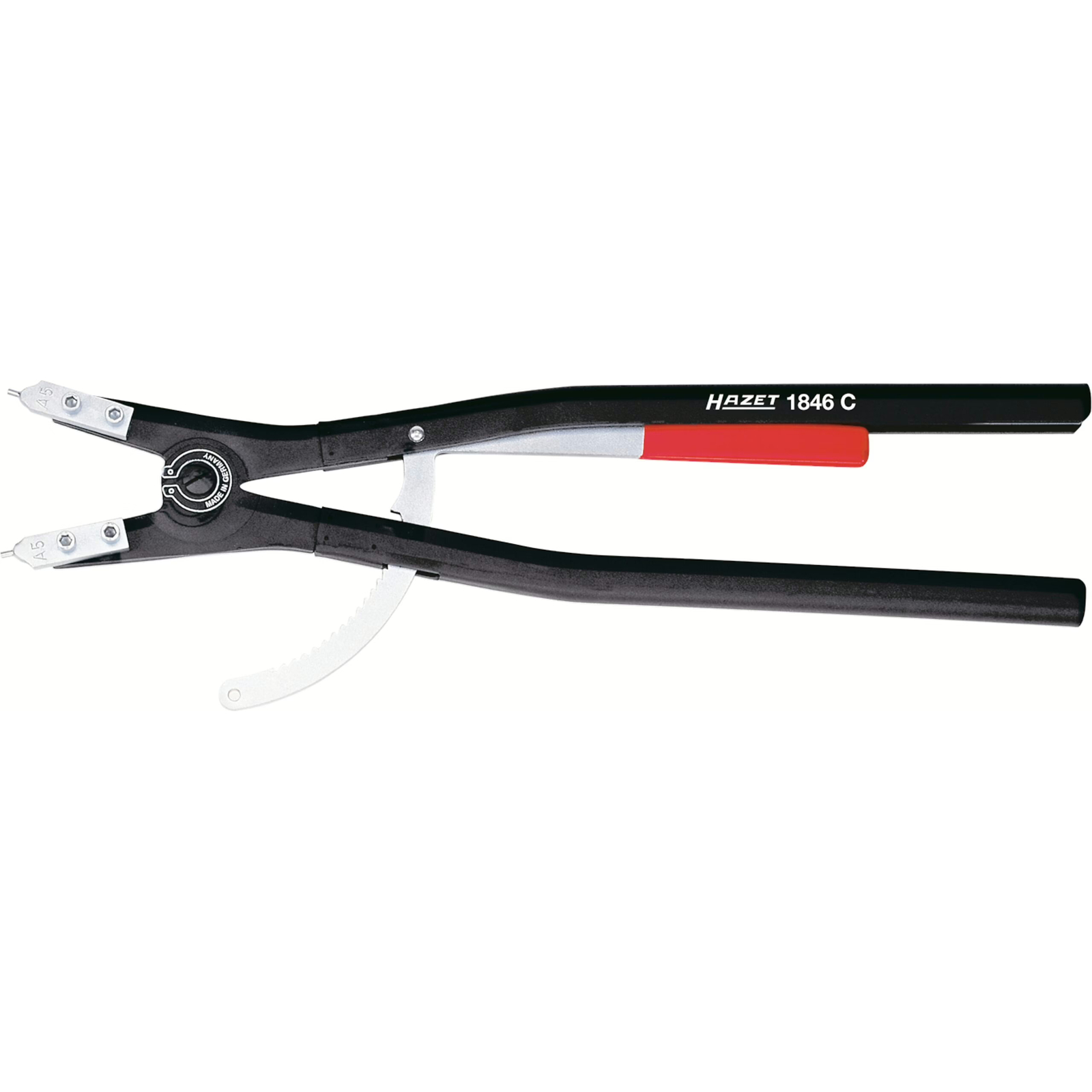 Pince pour circlips extérieurs droite 538 mm branches acier pointes vissées HAZET - 1846C-5