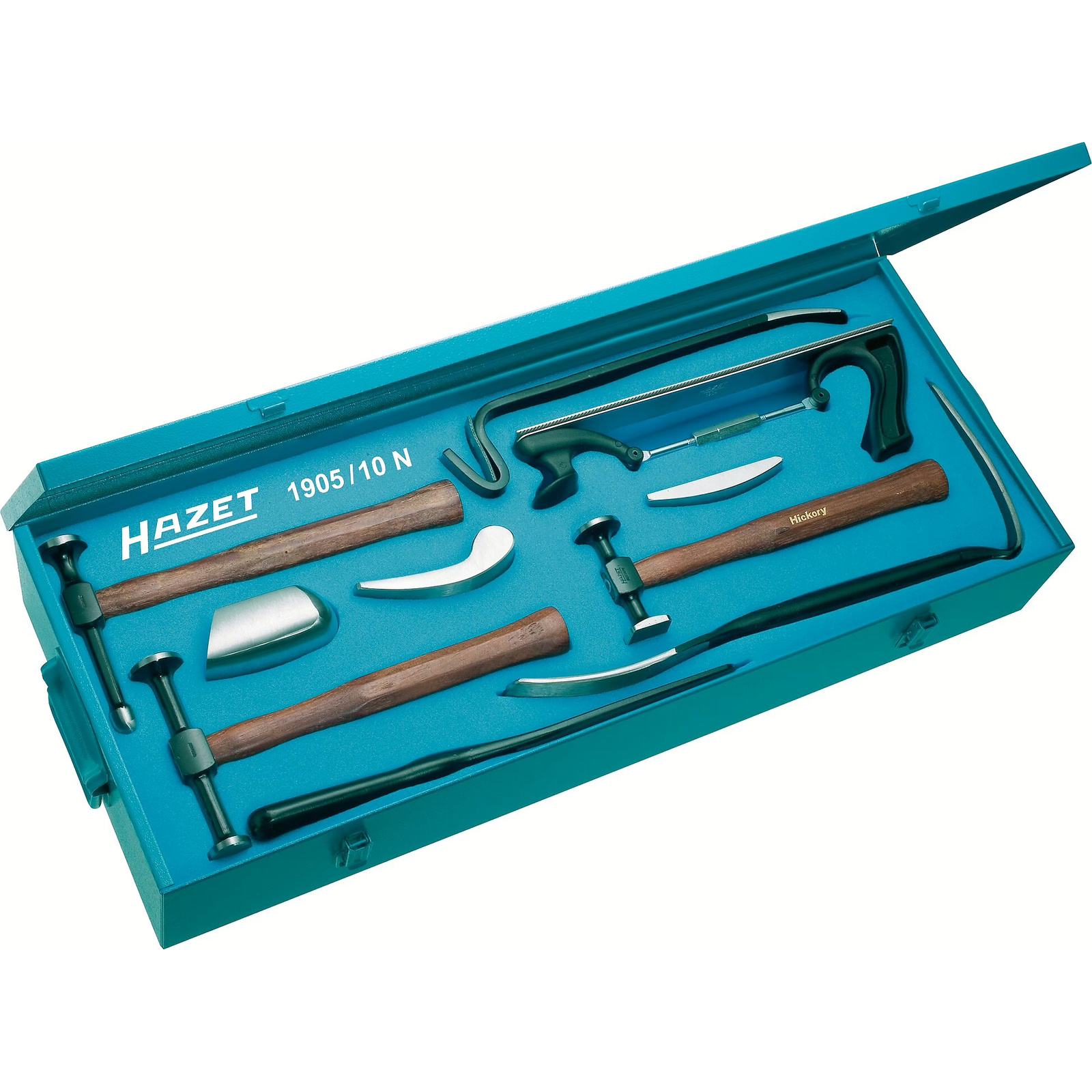 Jeu d'outils à débosseler 10 pièces coffret métal bleu pour carrosserie HAZET - 1905/10N