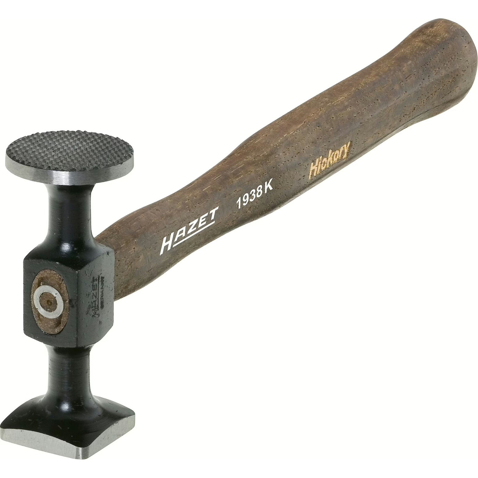 Marteau à débosseler face ronde quadrillée 96 mm manche caryer 310 mm HAZET - 1938K