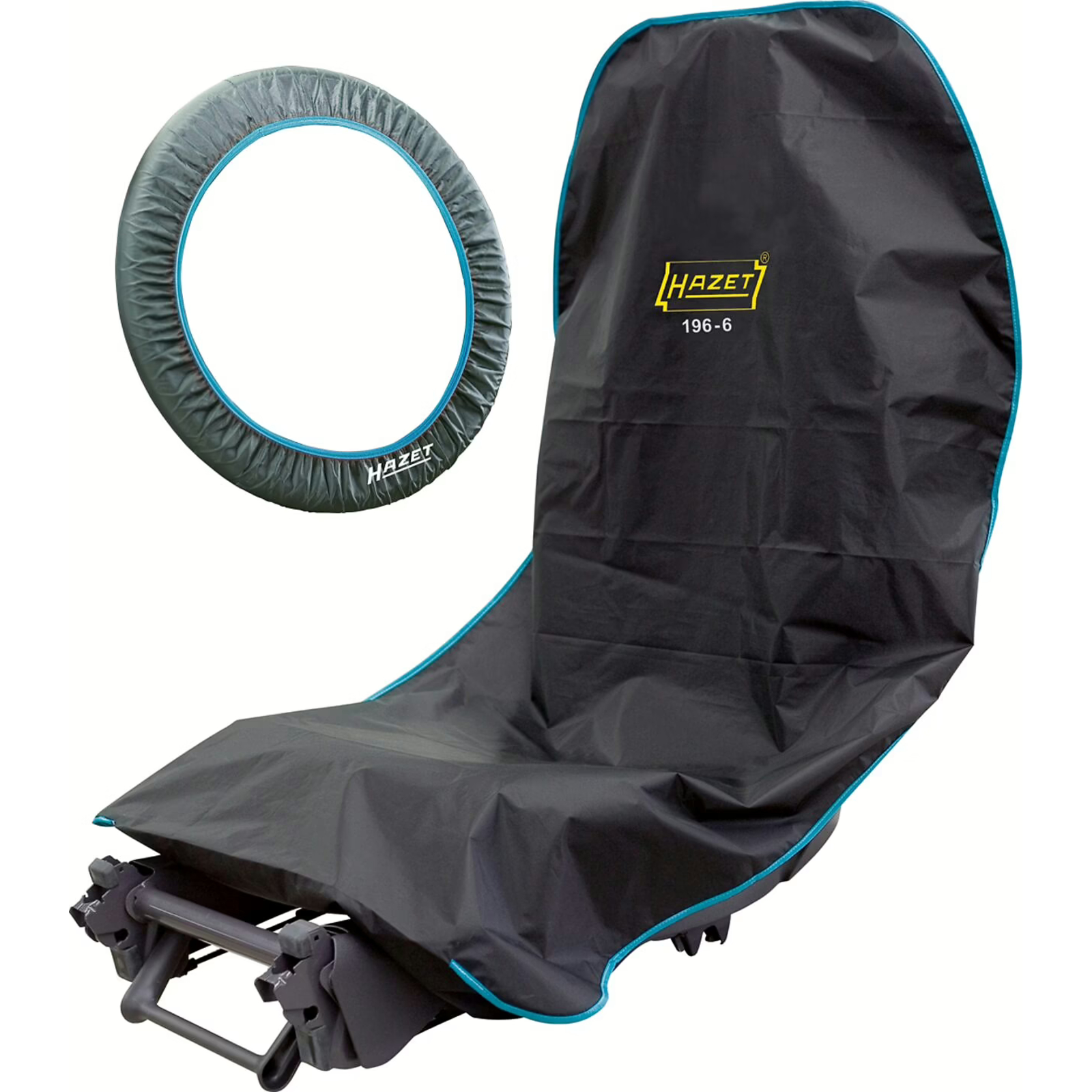 Housse siège et volant 2 pièces taille unique nylon noir imperméable HAZET - 196-6/2