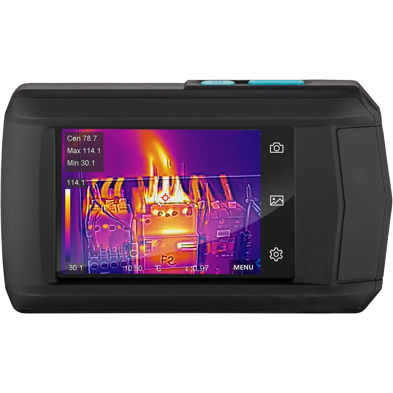 Caméra thermique diagnostic bâtiment 139 x 85 x 24 mm avec écran tactile 3,5