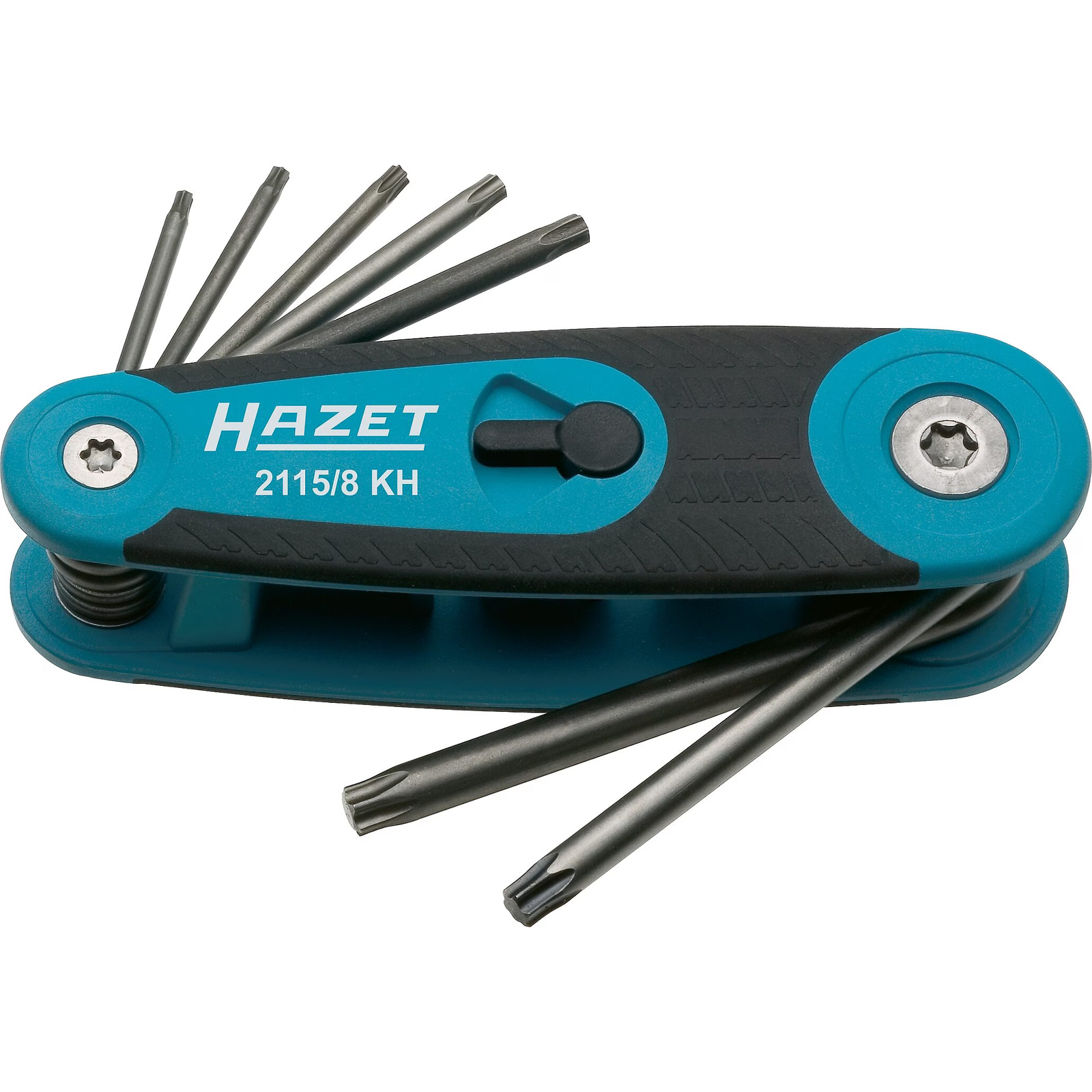 Jeu de clés mâles coudées profil TORX intérieur 8 pièces avec support plastique HAZET - 2115/8KH