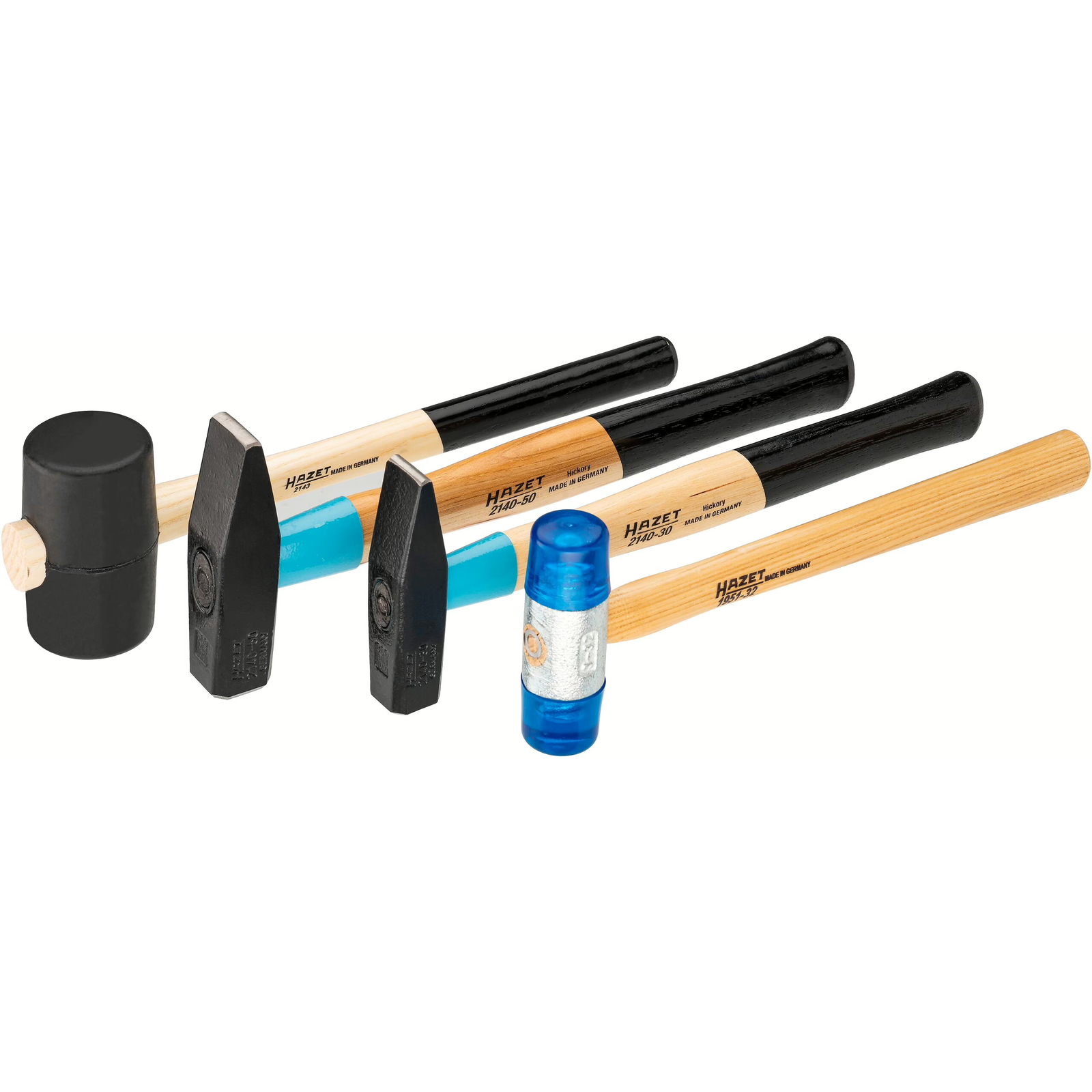 Jeu de marteaux 4 pièces BluGuard avec protection manche acier HAZET - 2140/4
