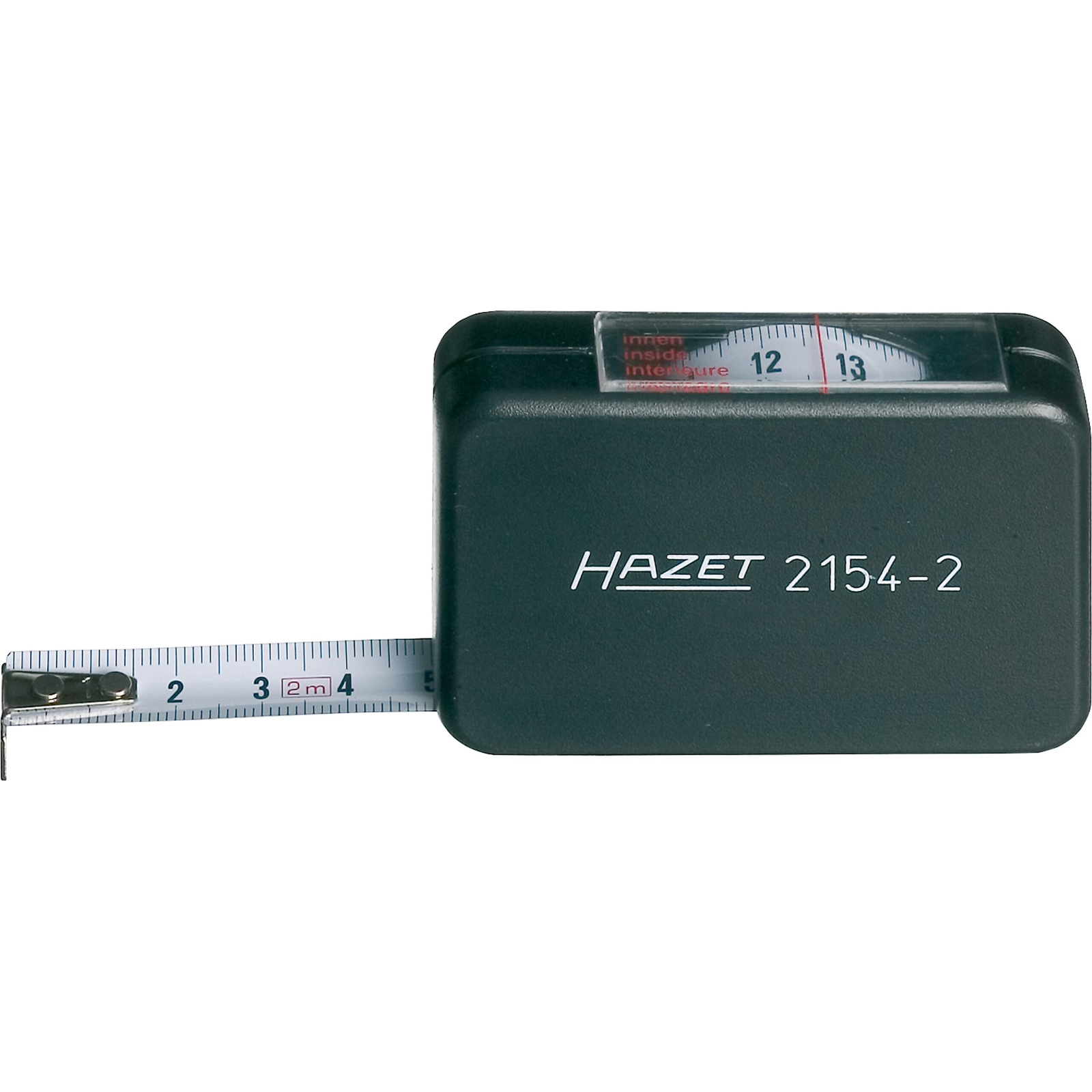 Mètre-ruban 2 m pour mesurage intérieur et extérieur boîtier plastique HAZET - 2154-2