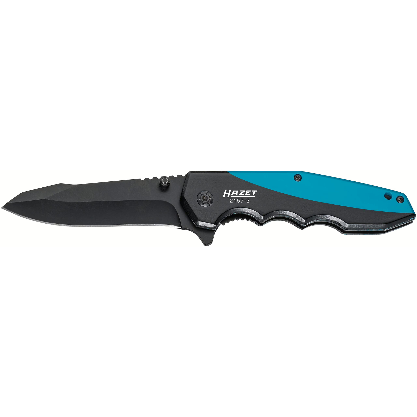 Couteau pliant lame inox 201 mm poignée aluminium avec clip HAZET - 2157-3