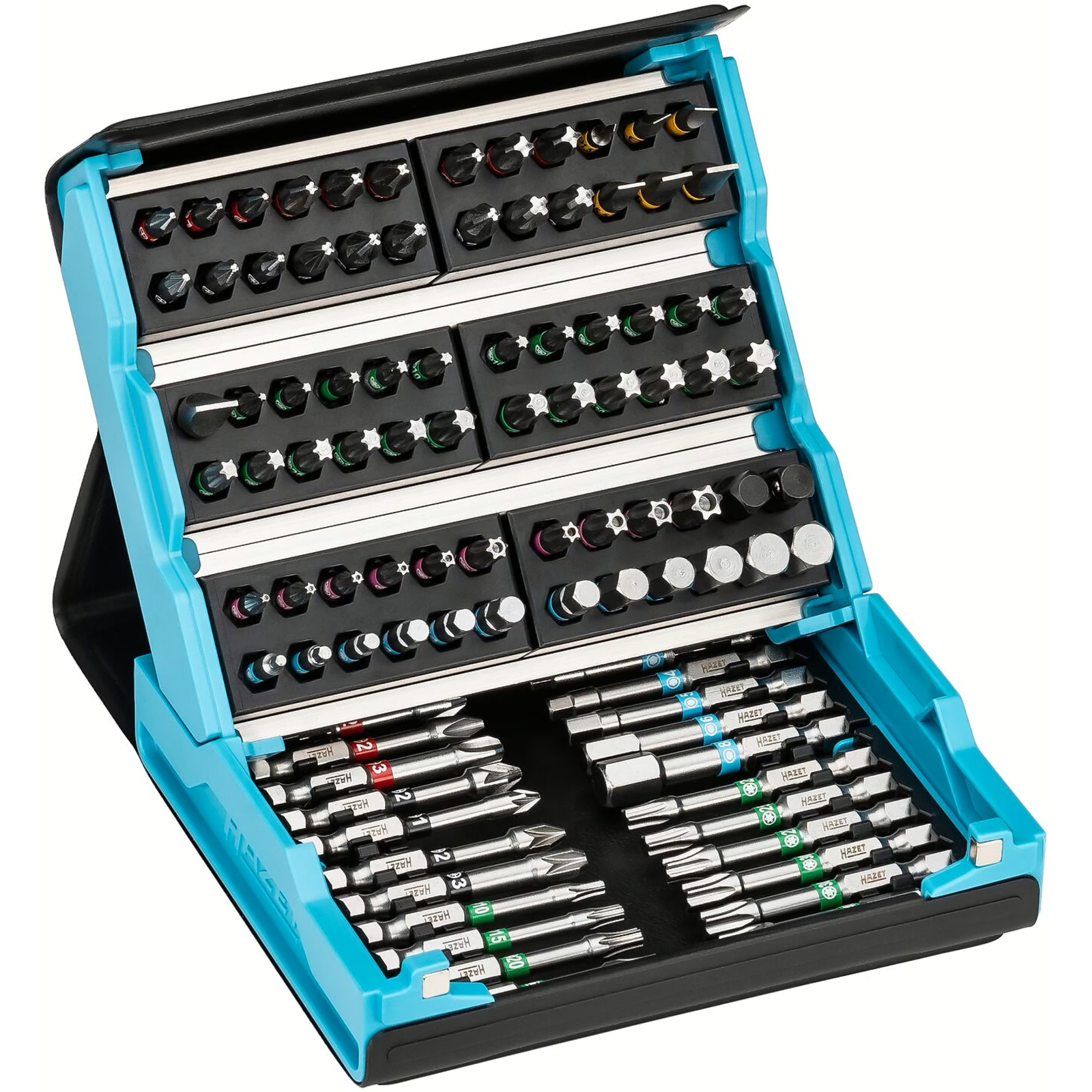 Jeu d'embouts-tournevis 96 pièces 25/50 mm SmartCase hexagone 1/4 pouce profils variés HAZET - 2200SC-3