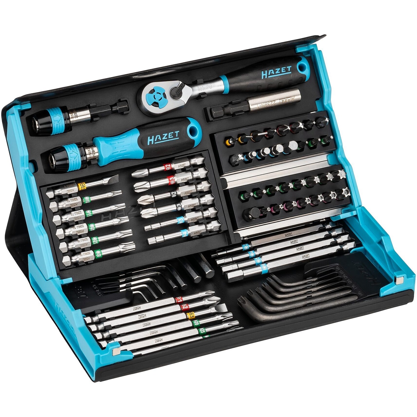 Jeu d'embouts-tournevis 73 pièces 25/50/89 mm profils variés SmartCase HAZET - 2200SC-31