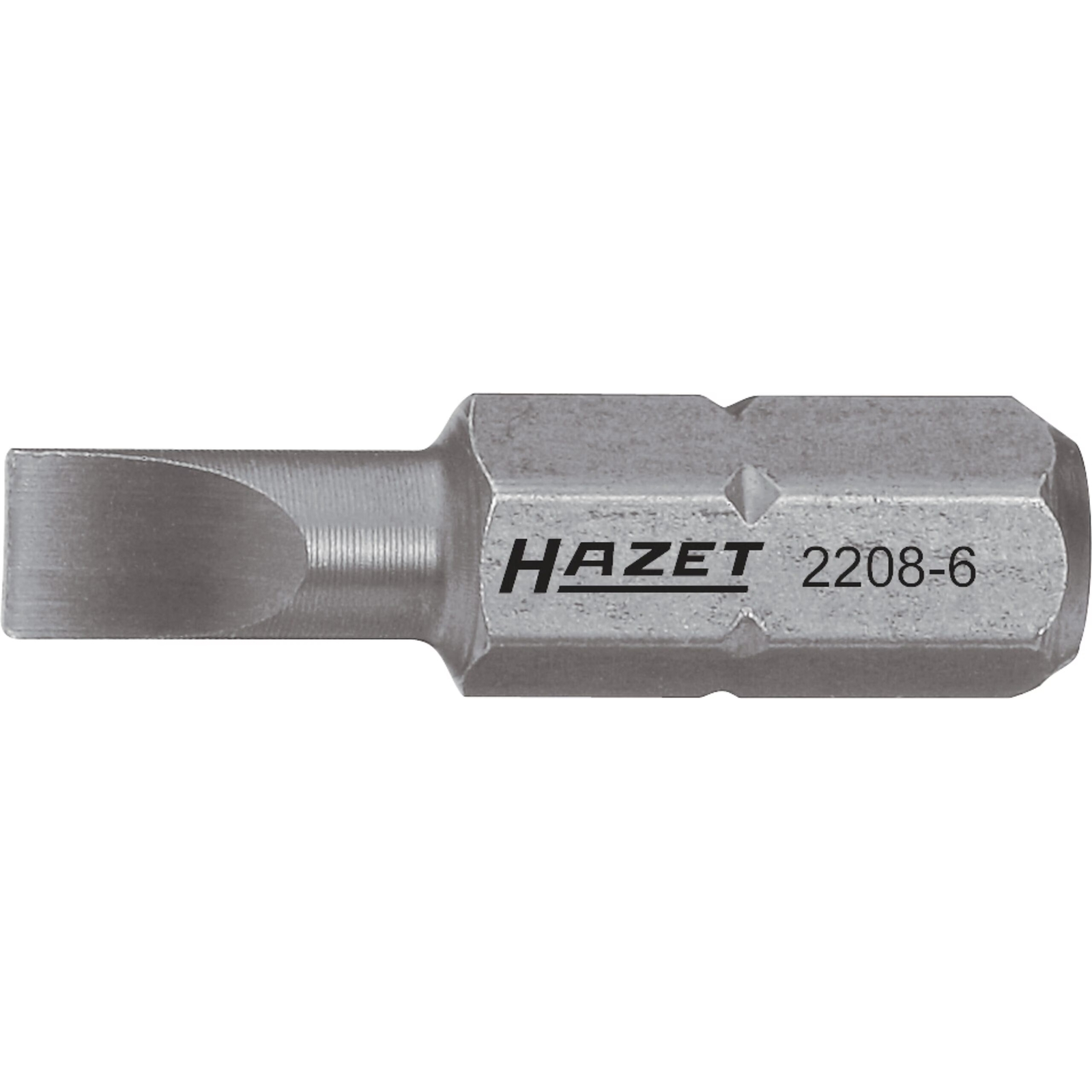Embout tournevis profil fente 1,2 x 6,5 mm hexagone massif 1/4