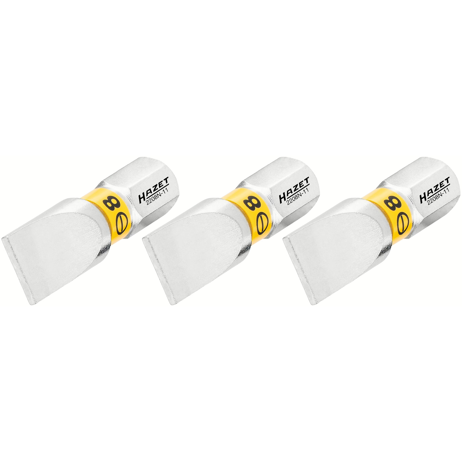 Embouts tournevis profil fente 1,2 x 8 mm hexagone massif 1/4