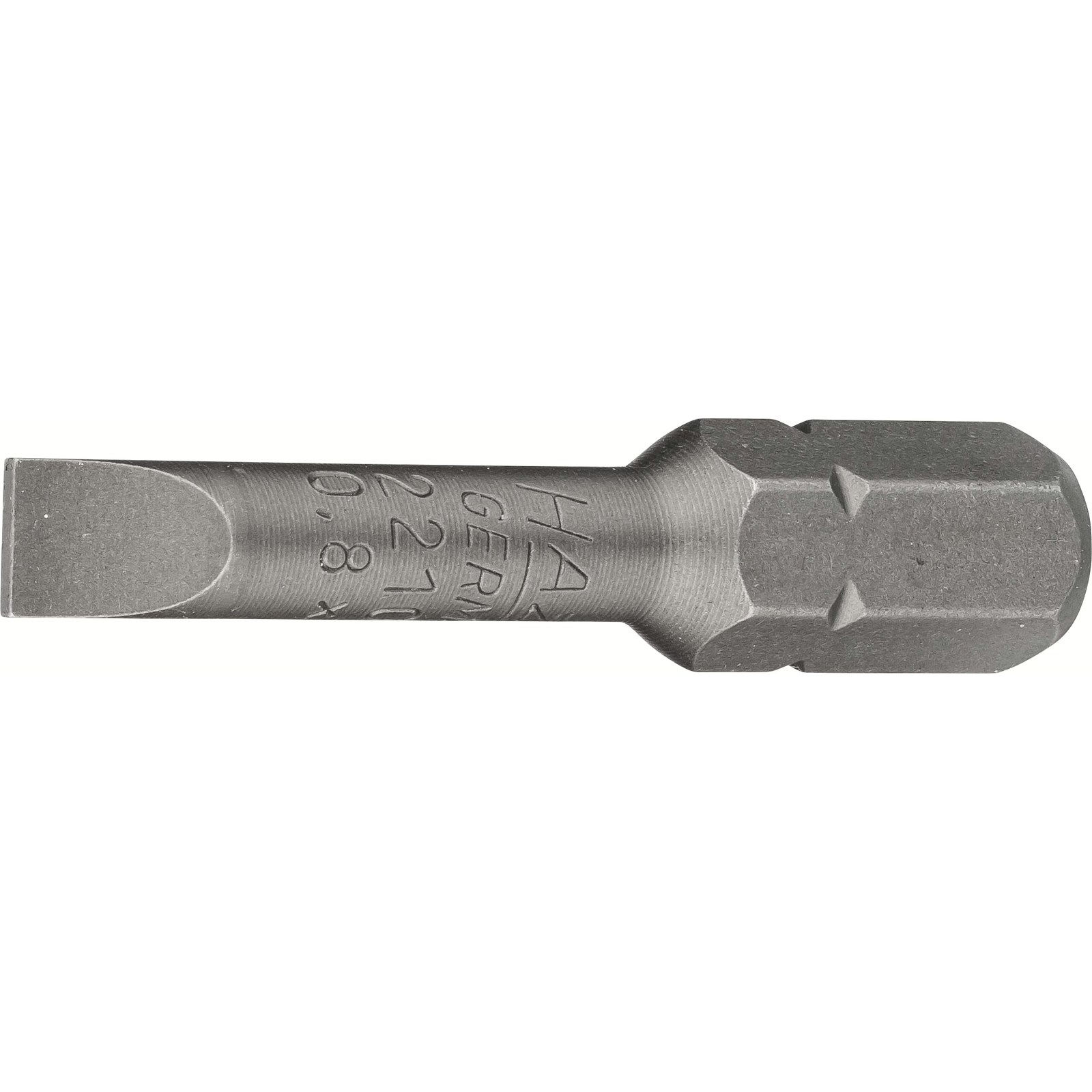 Embout tournevis profil fente 0,8 x 5,5 mm hexagone massif 5/16