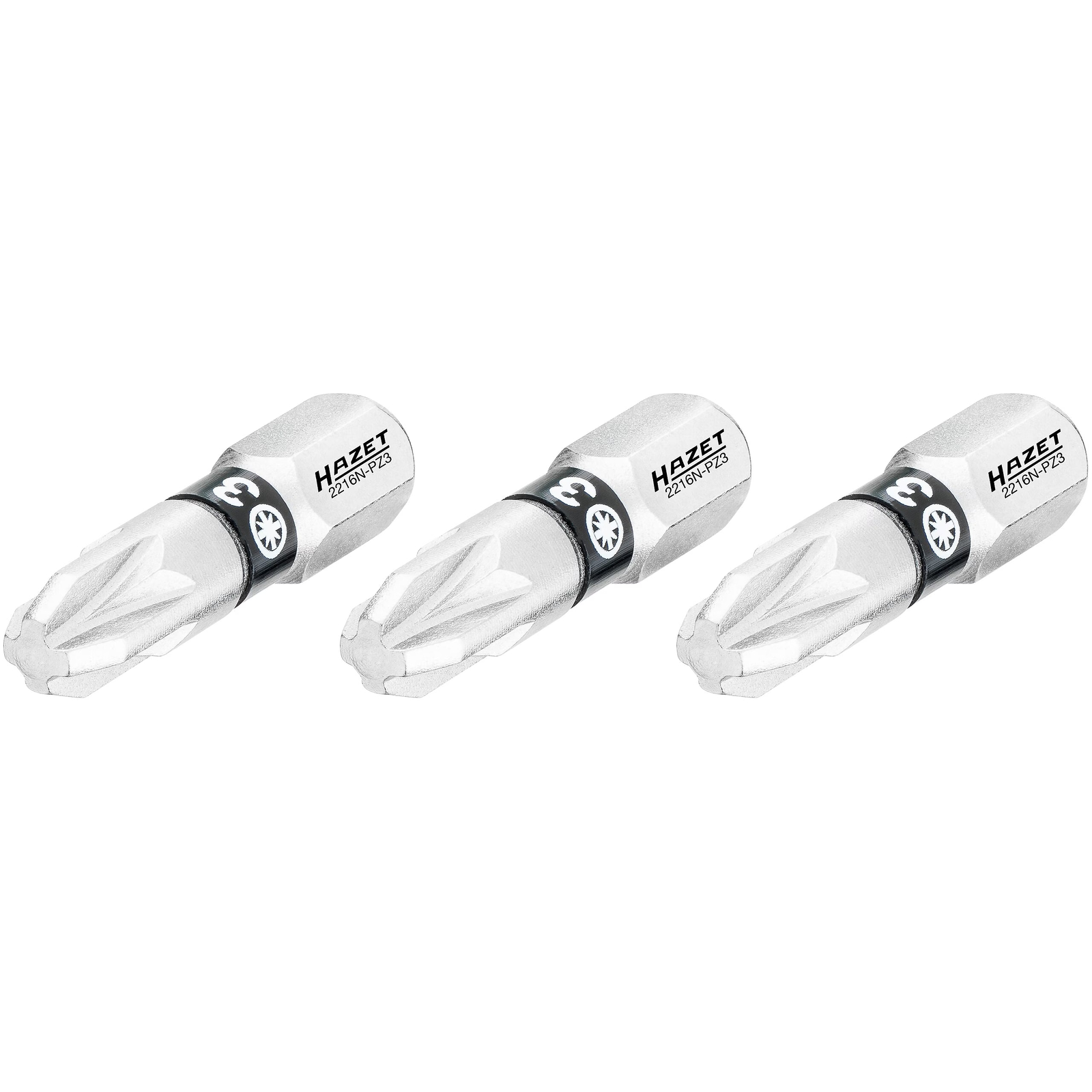 Embout-tournevis Pozidriv PZ3 25 mm hexagone massif 1/4