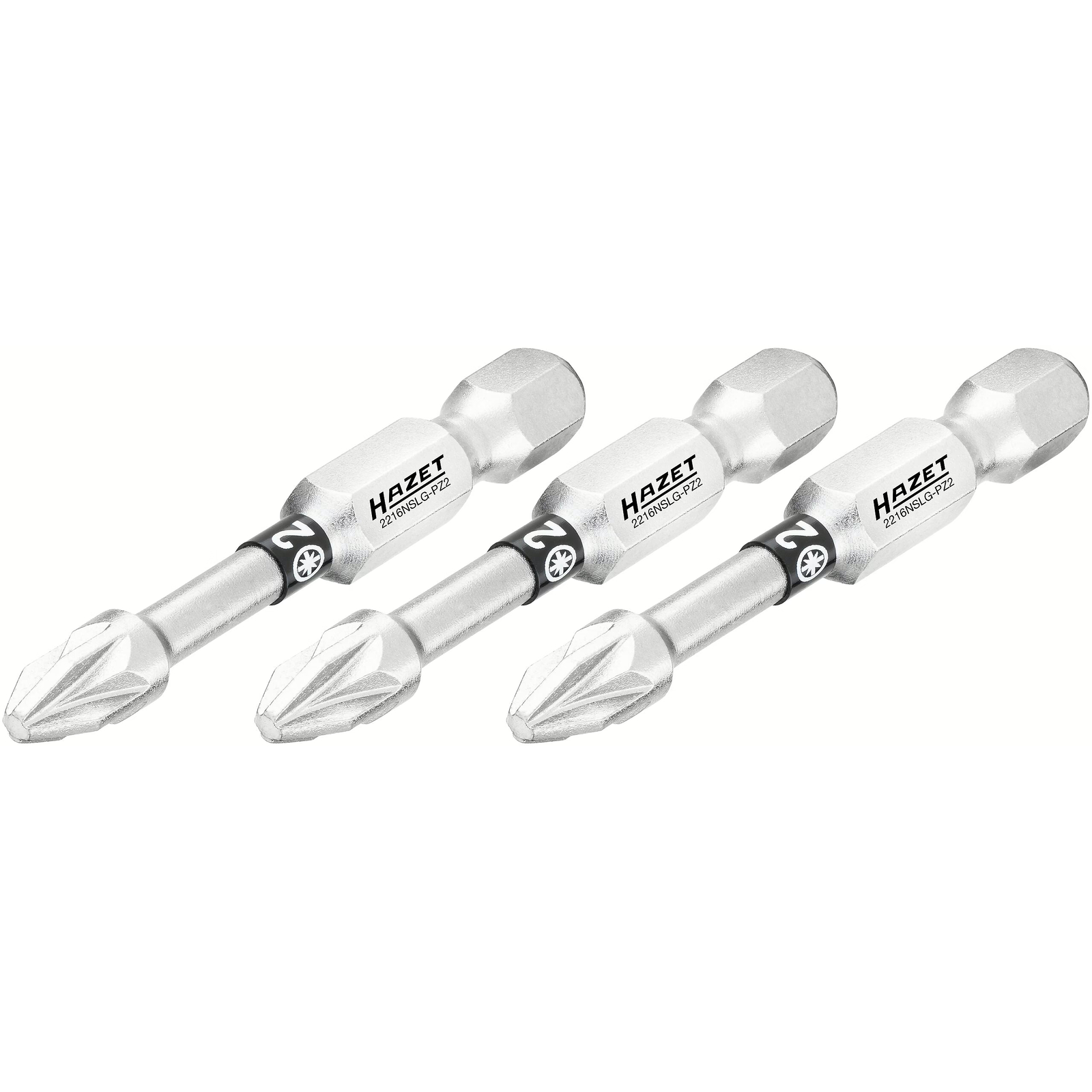 Embouts-tournevis Pozidriv PZ2 50 mm hexagone massif 1/4