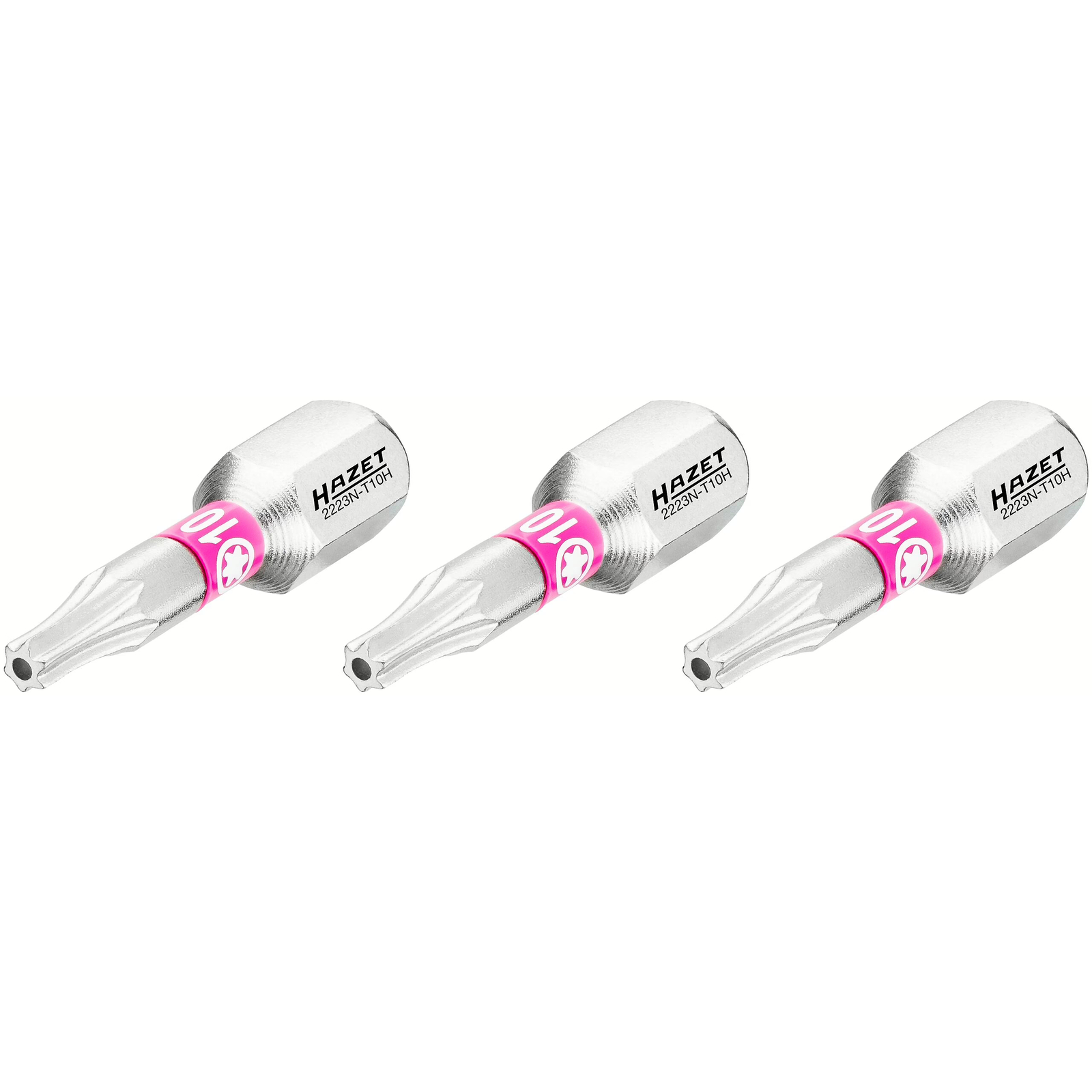 Embout-tournevis TORX tamper résistant T10H 25 mm 3 pièces hexagone 1/4