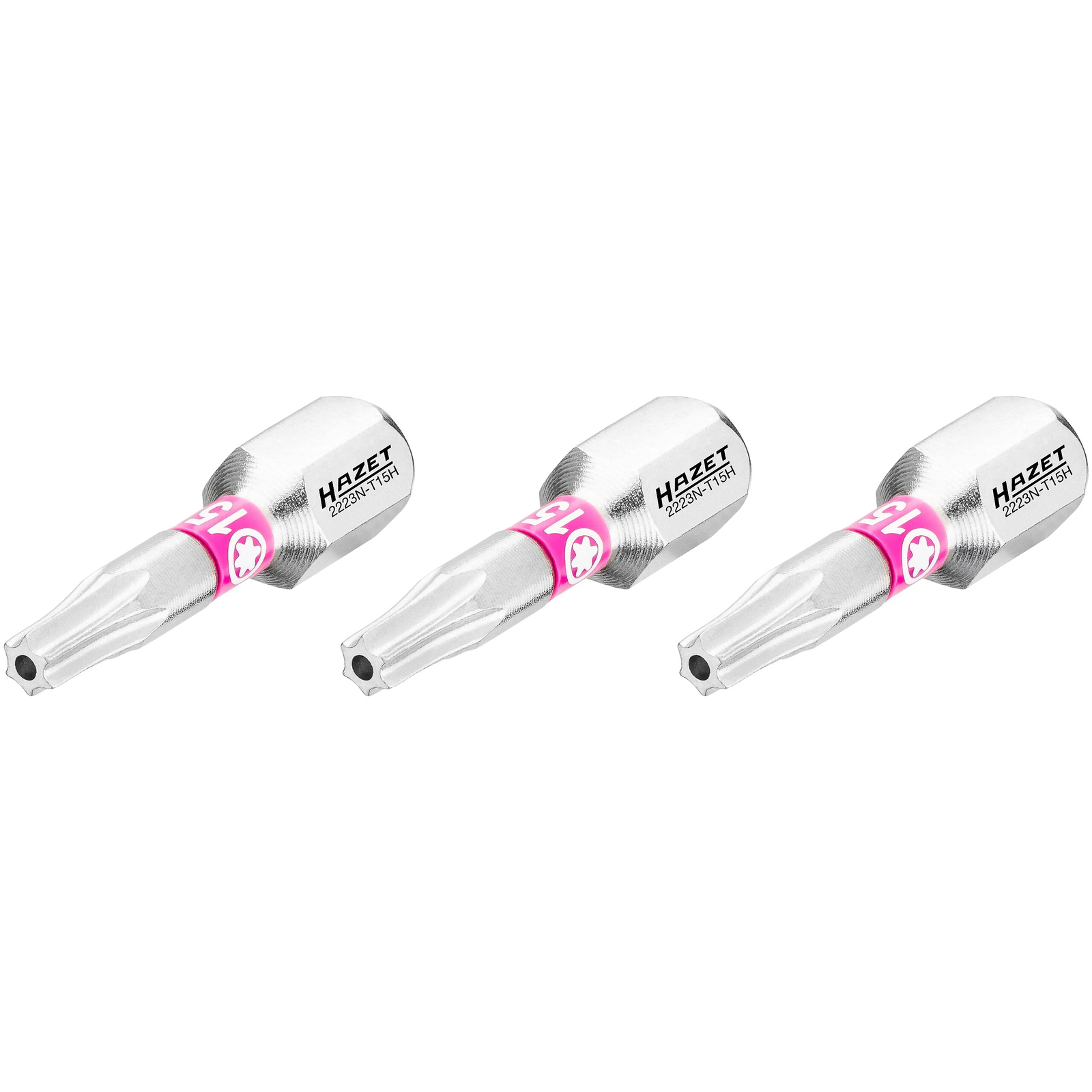 Embout-tournevis TORX tamper résistant T15H 25 mm 3 pcs hexagone 1/4