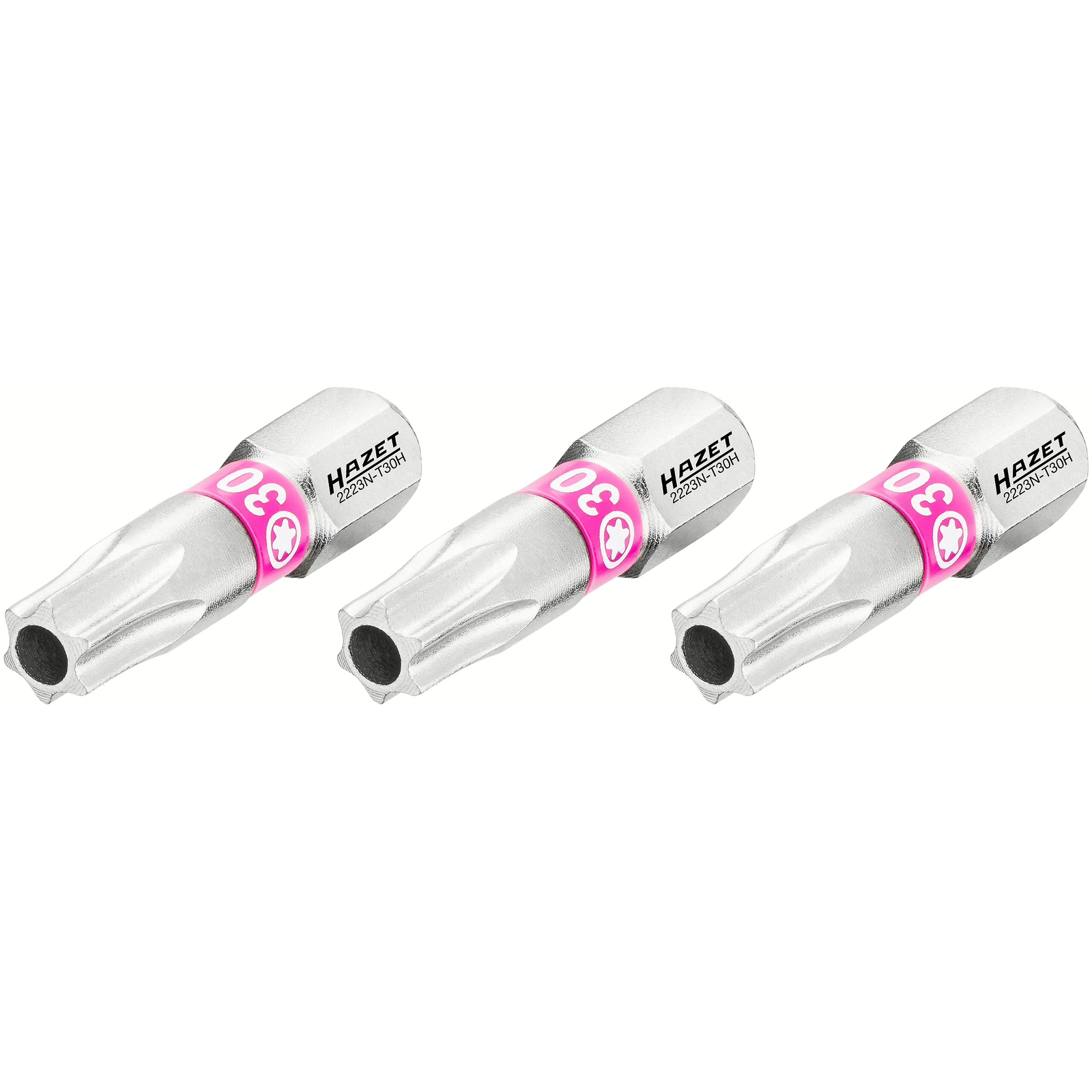 Embout-tournevis TORX tamper résistant T30H 25 mm 3 pcs hexagone 1/4