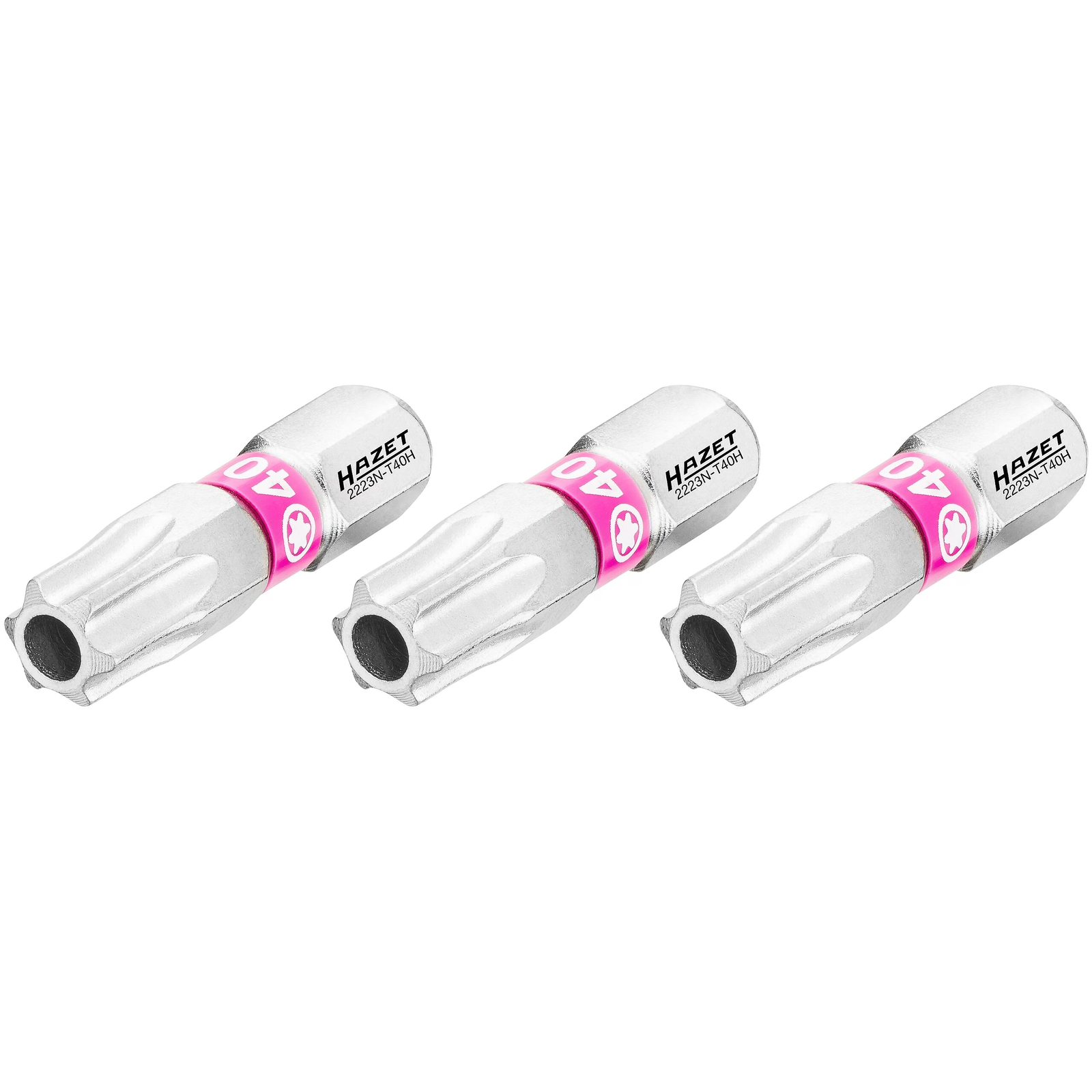 Embout-tournevis TORX tamper resistant T40H 25 mm 3 pièces hex 1/4