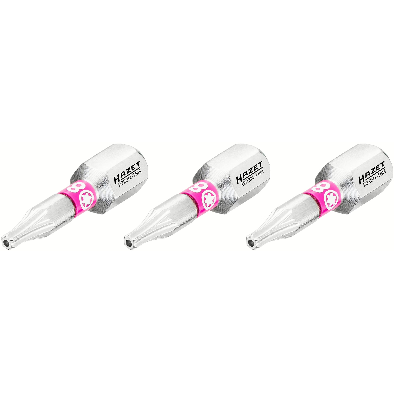 Embout-tournevis TORX tamper résistant T8H 25 mm 3 pcs hexagone 1/4
