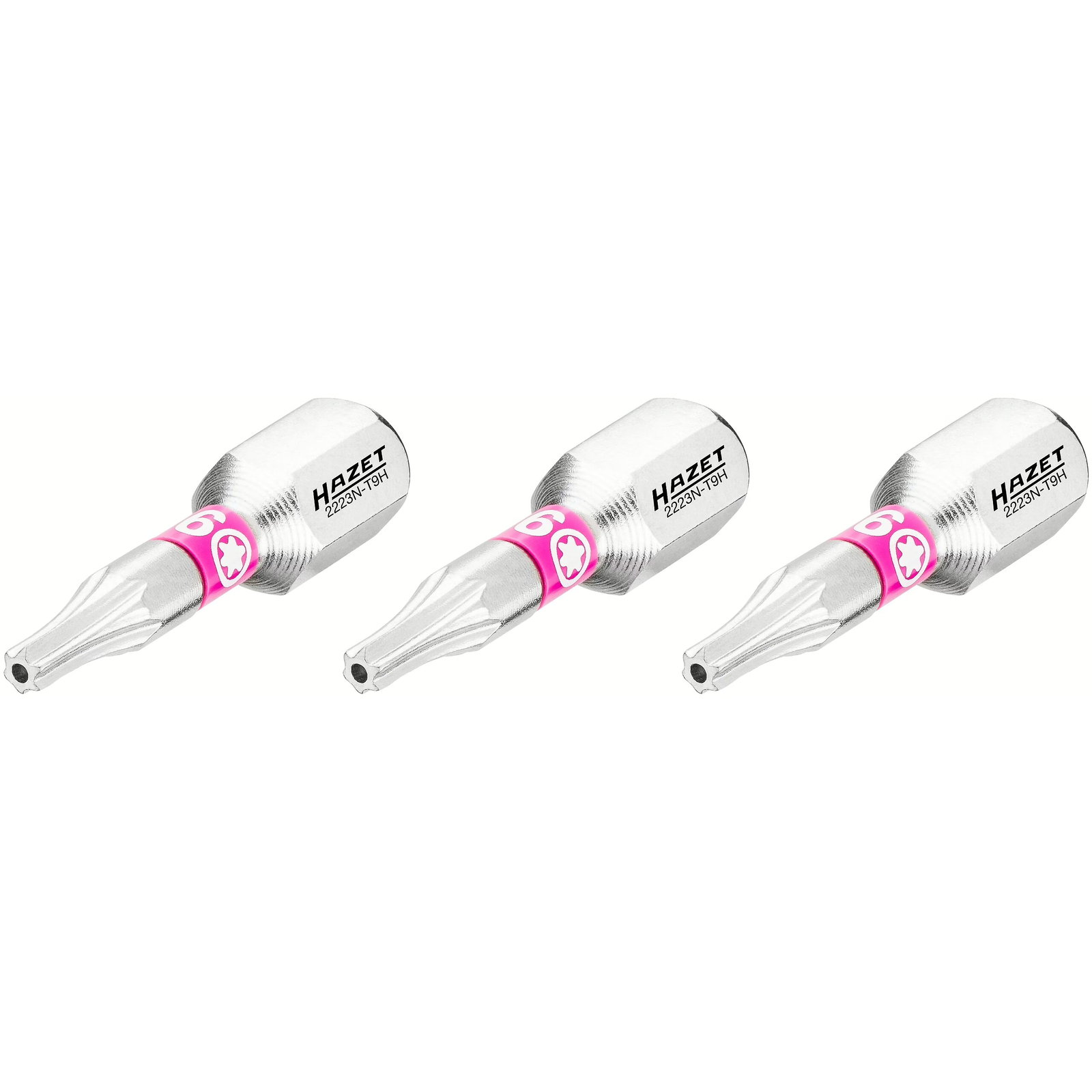 Embout-tournevis TORX tamper résistant T9H 25 mm 3 pièces hexagone 1/4