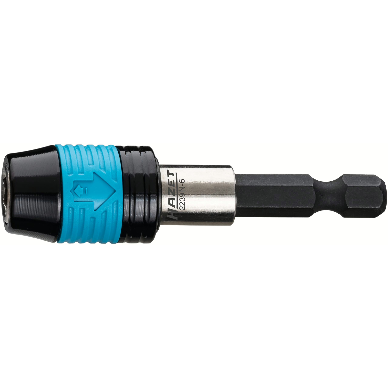 Adaptateur hexagone massif 1/4 pouce 6,3 mm hexagone creux 60 mm avec fermeture à baïonnette HAZET - 2239N-6