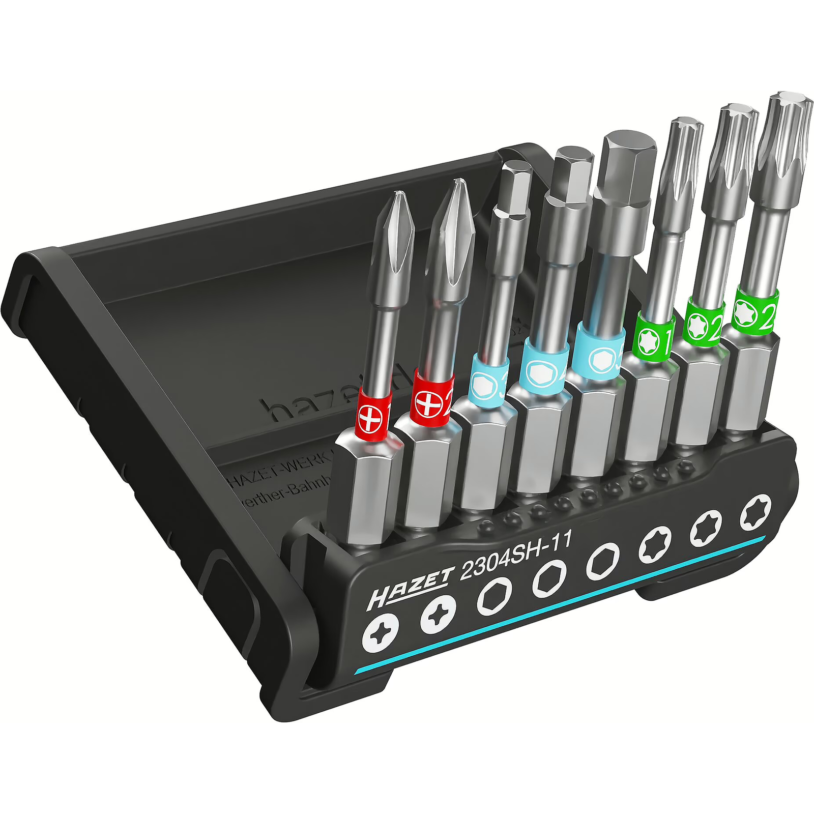 SmartHolder 8 embouts-tournevis 50 mm profils Hex PH TORX 1/4 pouce HAZET - 2304SH-11