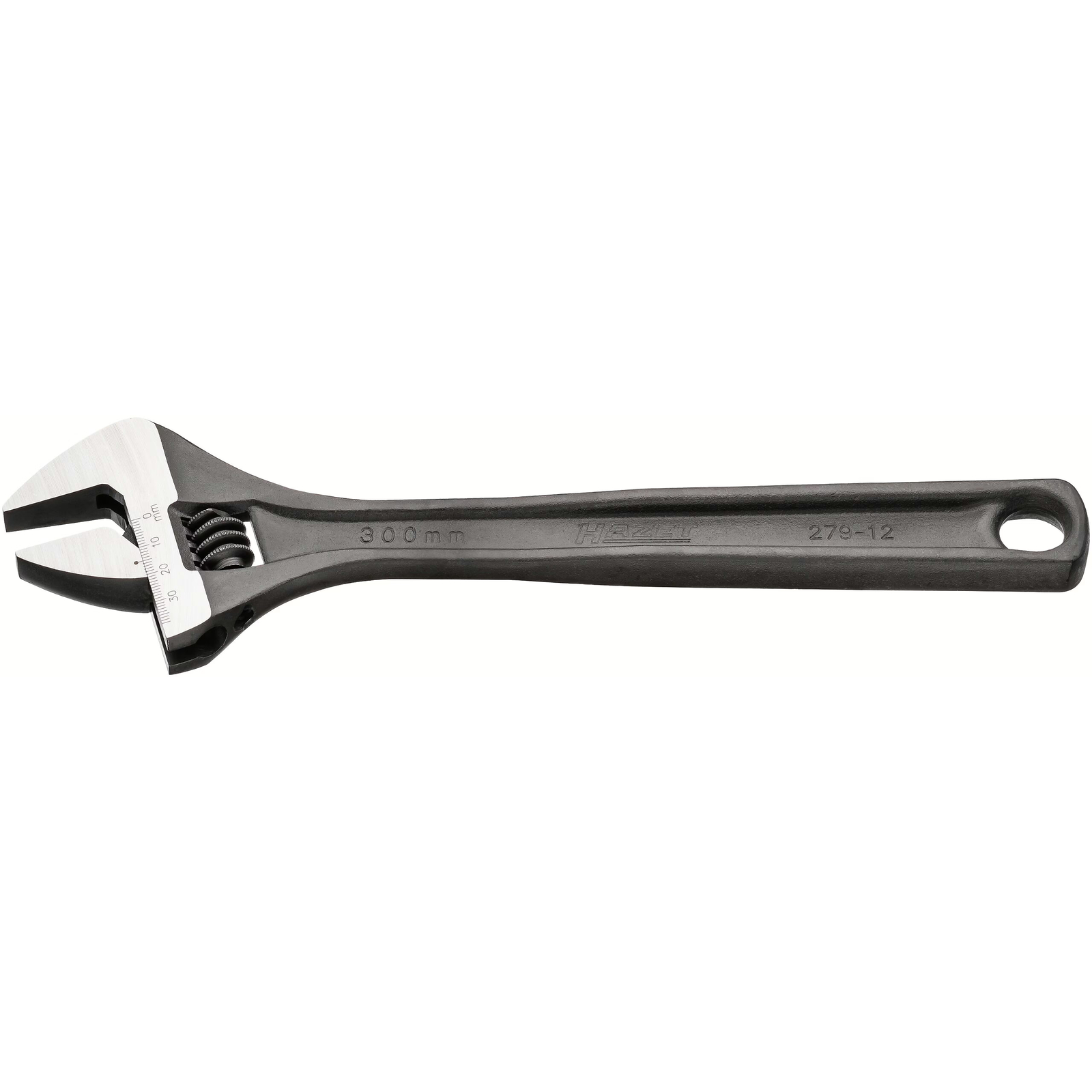 Clé à molette 38 mm profil 6 pans 306 mm phosphaté poli miroir HAZET - 279-12