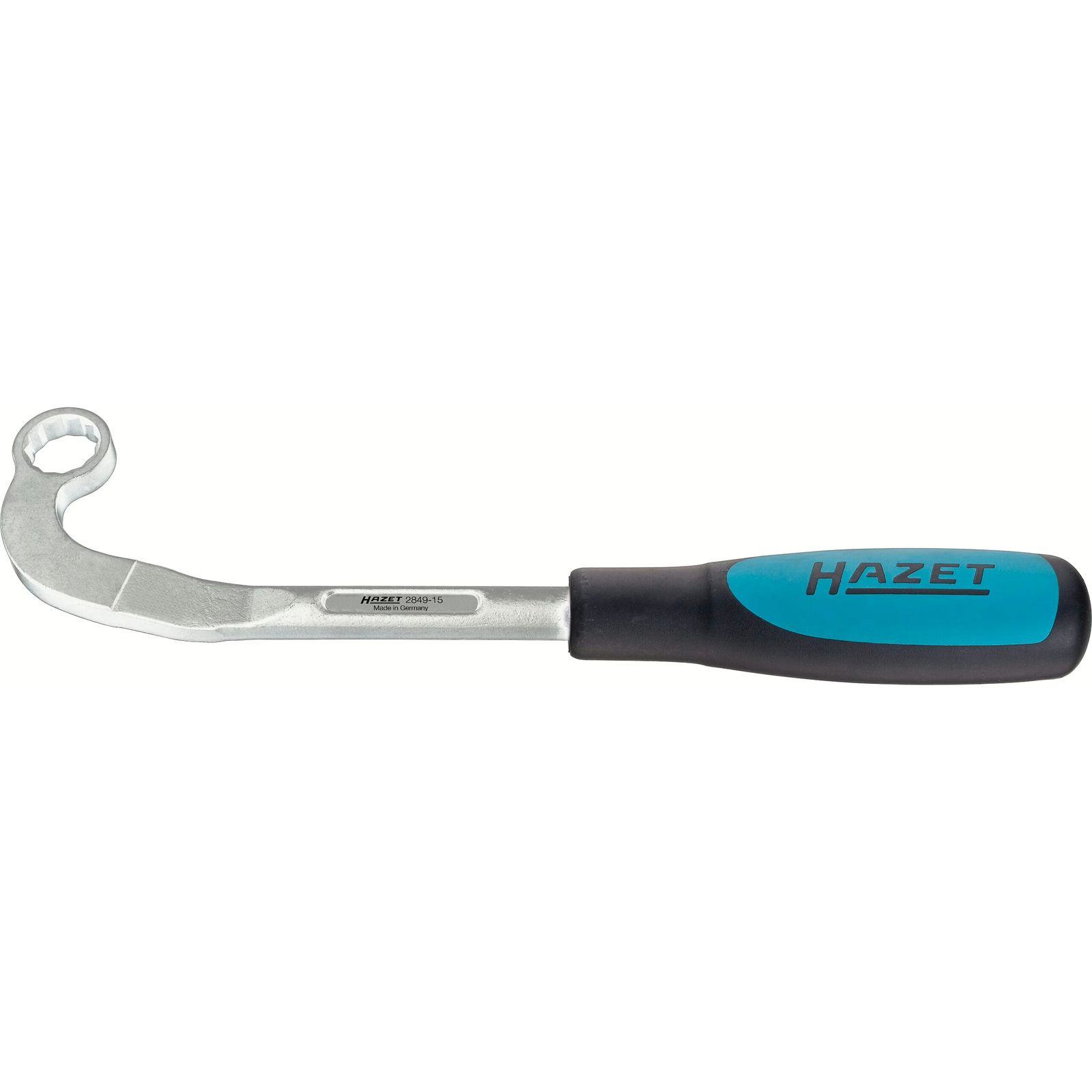 Clé pour compresseur turbo 15 mm courbée MAN manche bimatière HAZET - 2849-15