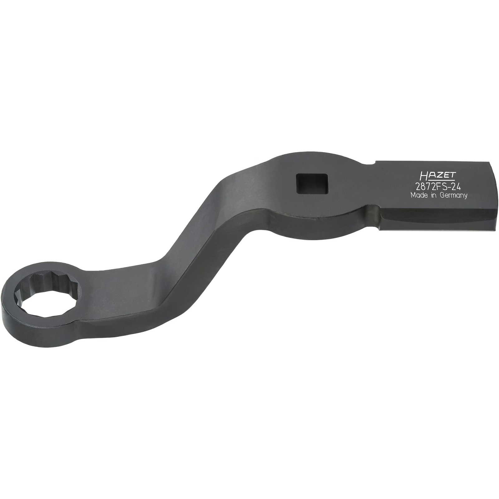 Clé polygonale à frapper 24 mm carré creux 1/2 pouce 2 surfaces de frappe HAZET - 2872FS-24