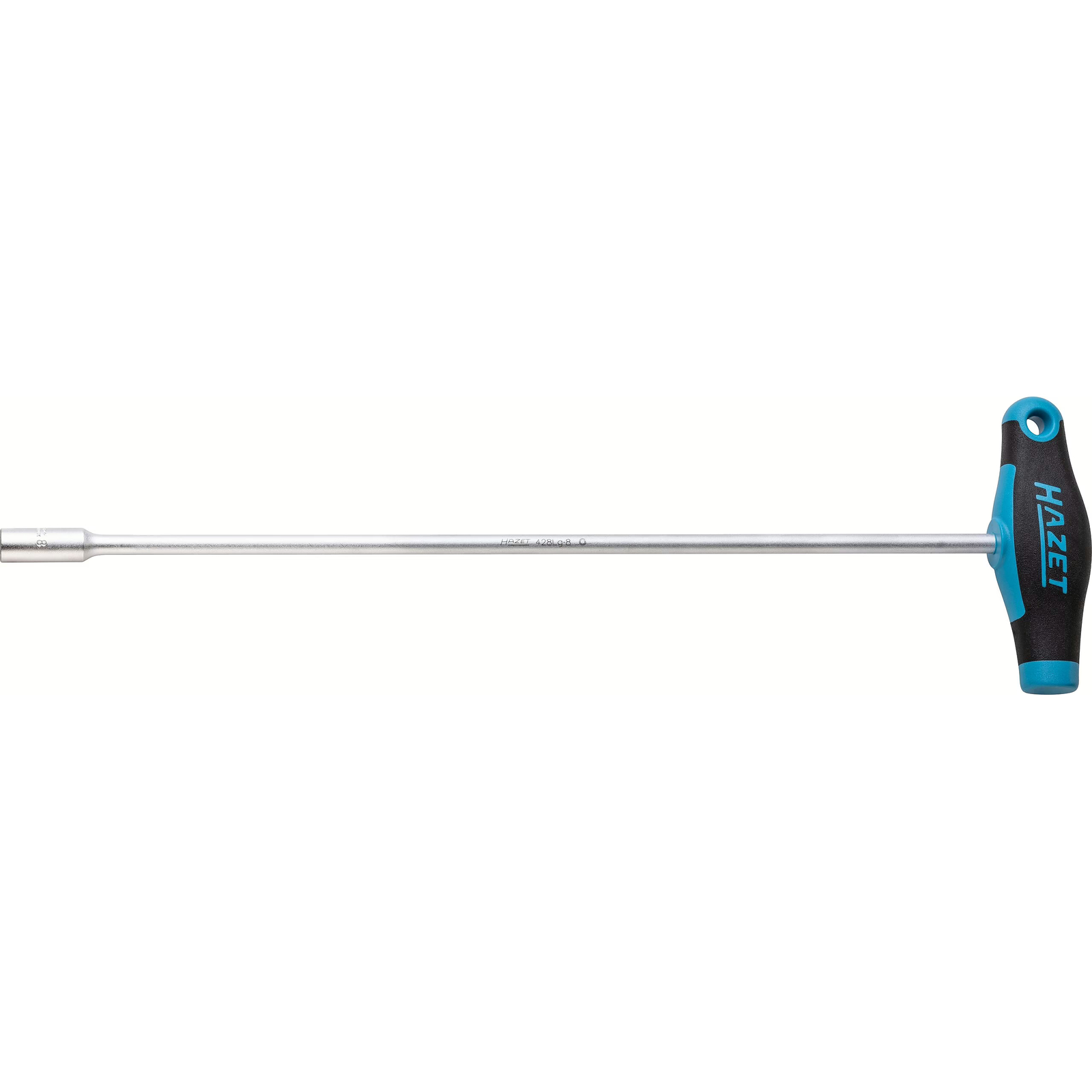 Douille manche en T bimatière ergonomique 8 mm profil 6 pans longue HAZET - 428LG-8