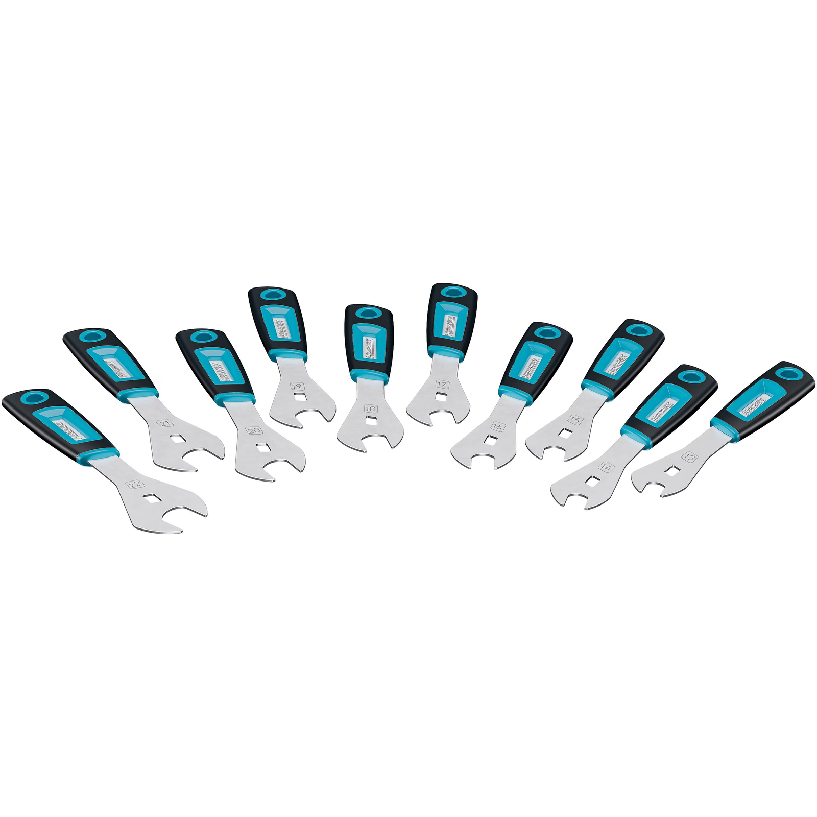 Clé conique profil extérieur 6 pans 13-22 mm manche bimatière ergonomique HAZET - 450F/10