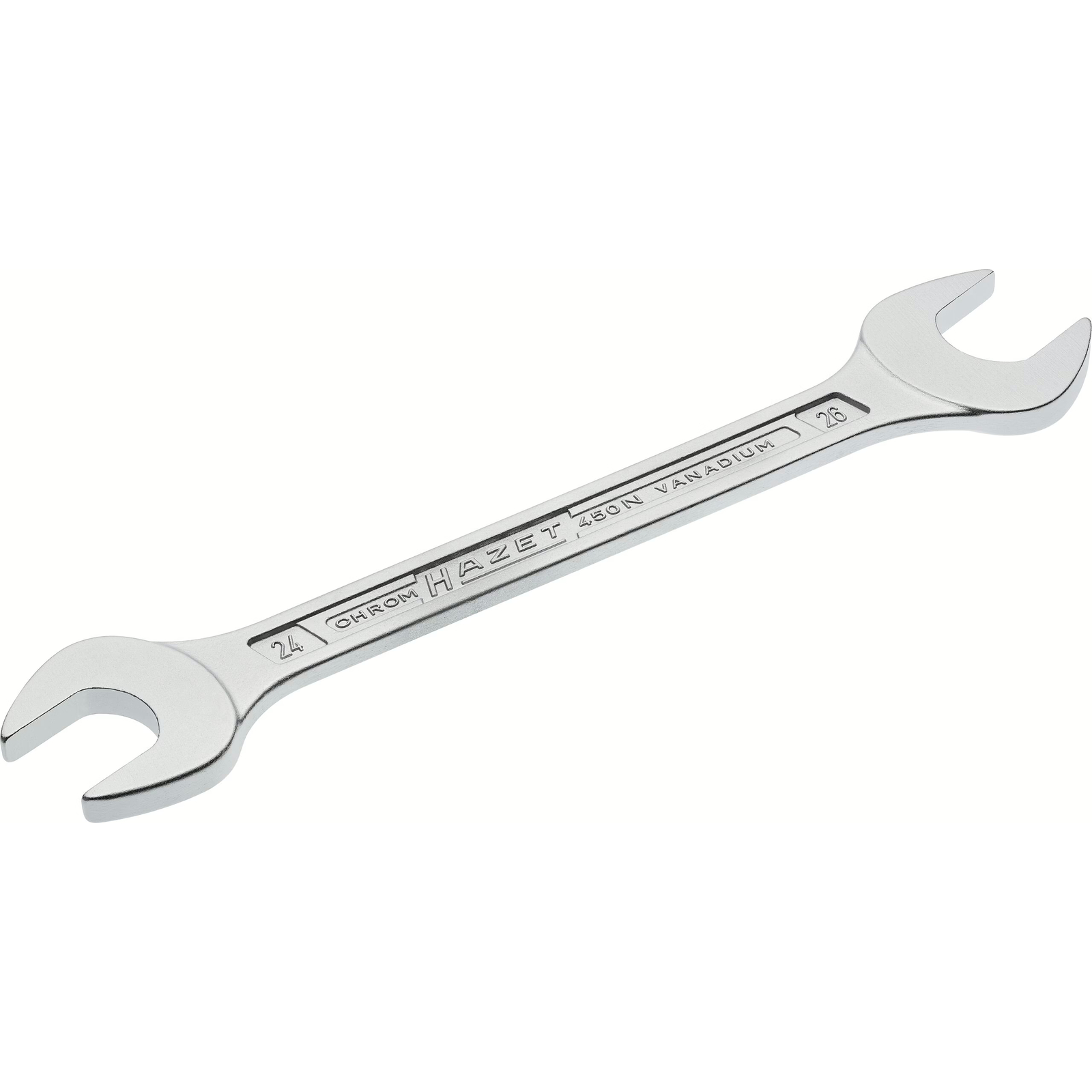 Clé à fourche double 24 x 26 mm profil extérieur 6 pans HAZET - 450N-24X26