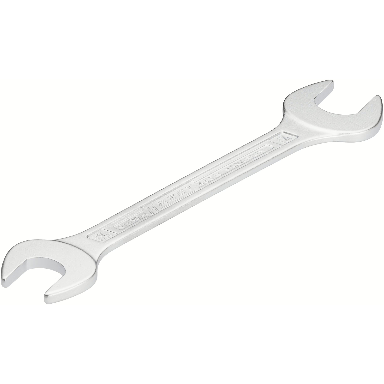 Clé à fourche double profil 6 pans 1.1/16 x 1.1/4″ chromée DIN 895 HAZET - 450NA-1.1/16X1.1/4