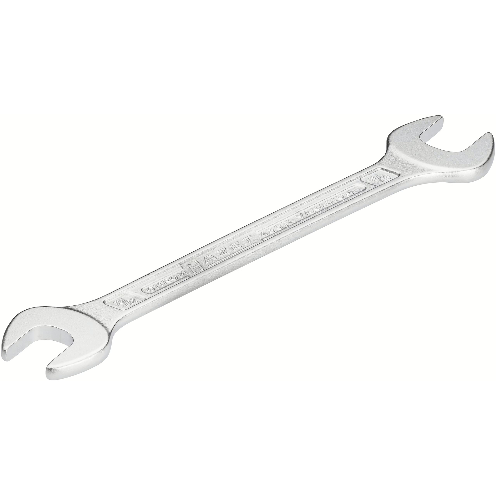 Clé à fourche double profil 6 pans 19⁄32 x 11⁄16″ chromée HAZET - 450NA-19/32X11/16V