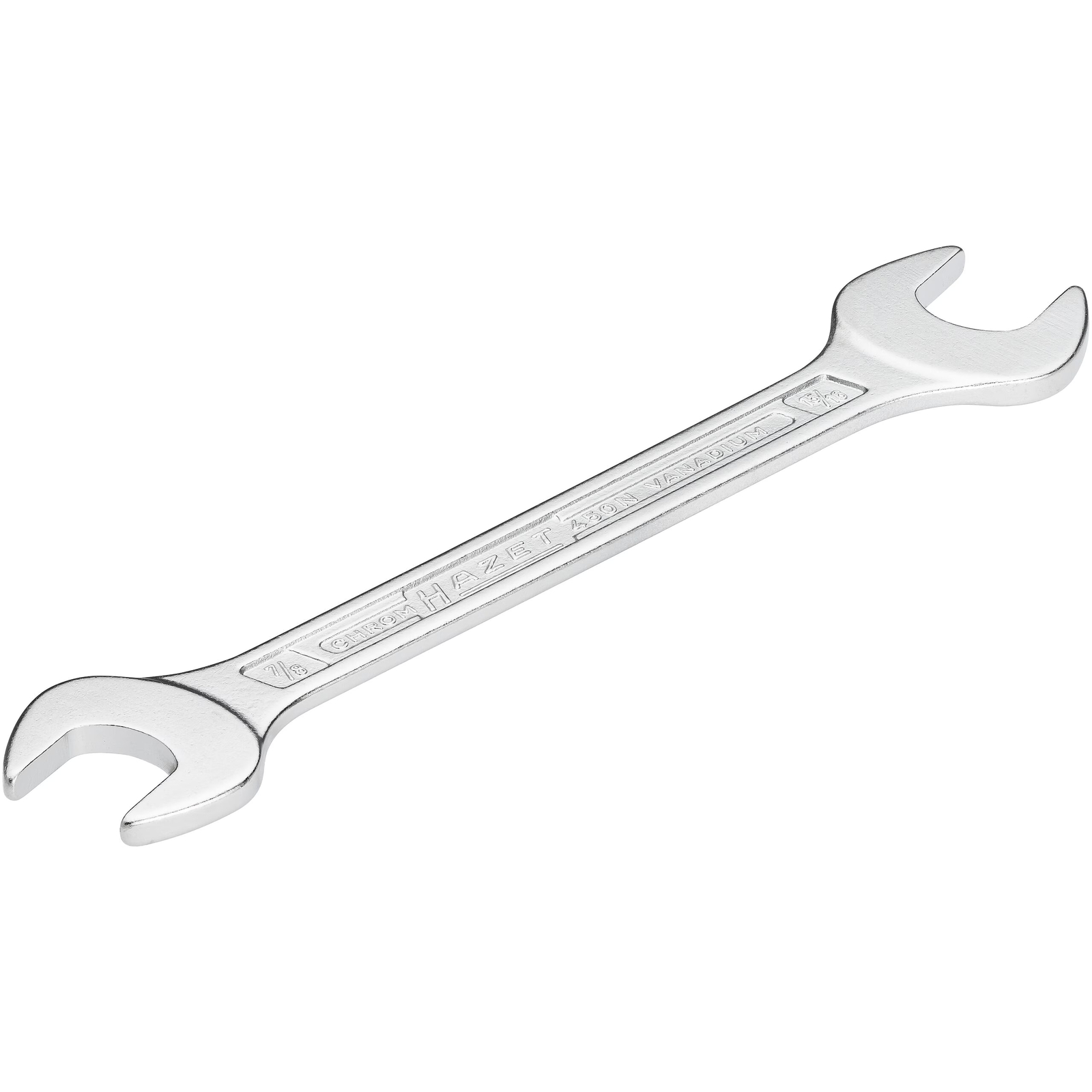 Clé à fourche double 7⁄8 x 15⁄16″ profil extérieur 6 pans chromée HAZET - 450NA-7/8X15/16VKH