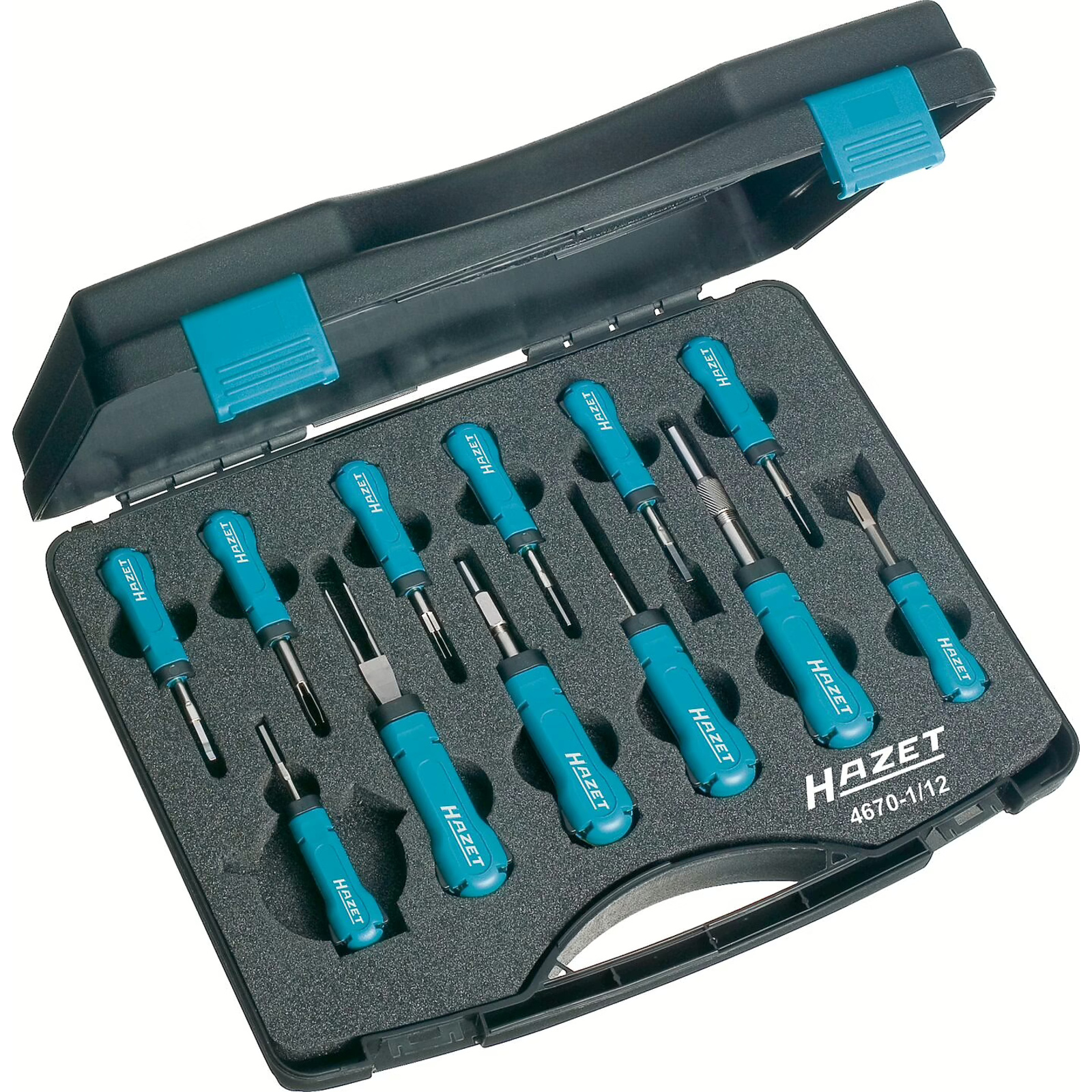 Assortiment déconnecteurs câbles 12 pièces avec coffret HAZET - 4670-1/12