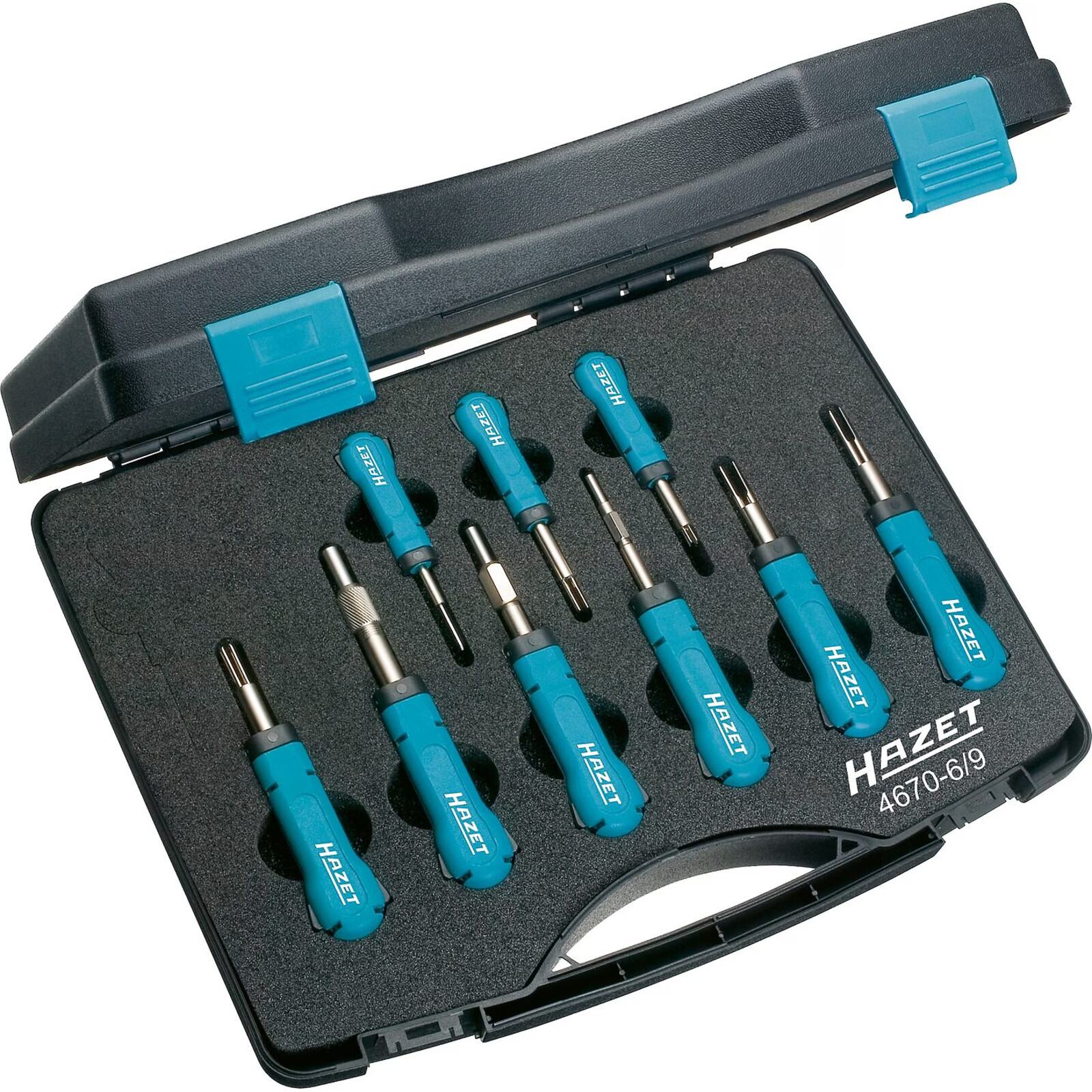 Assortiment déconnecteurs câbles 9 pièces avec coffret plastique HAZET - 4670-6/9