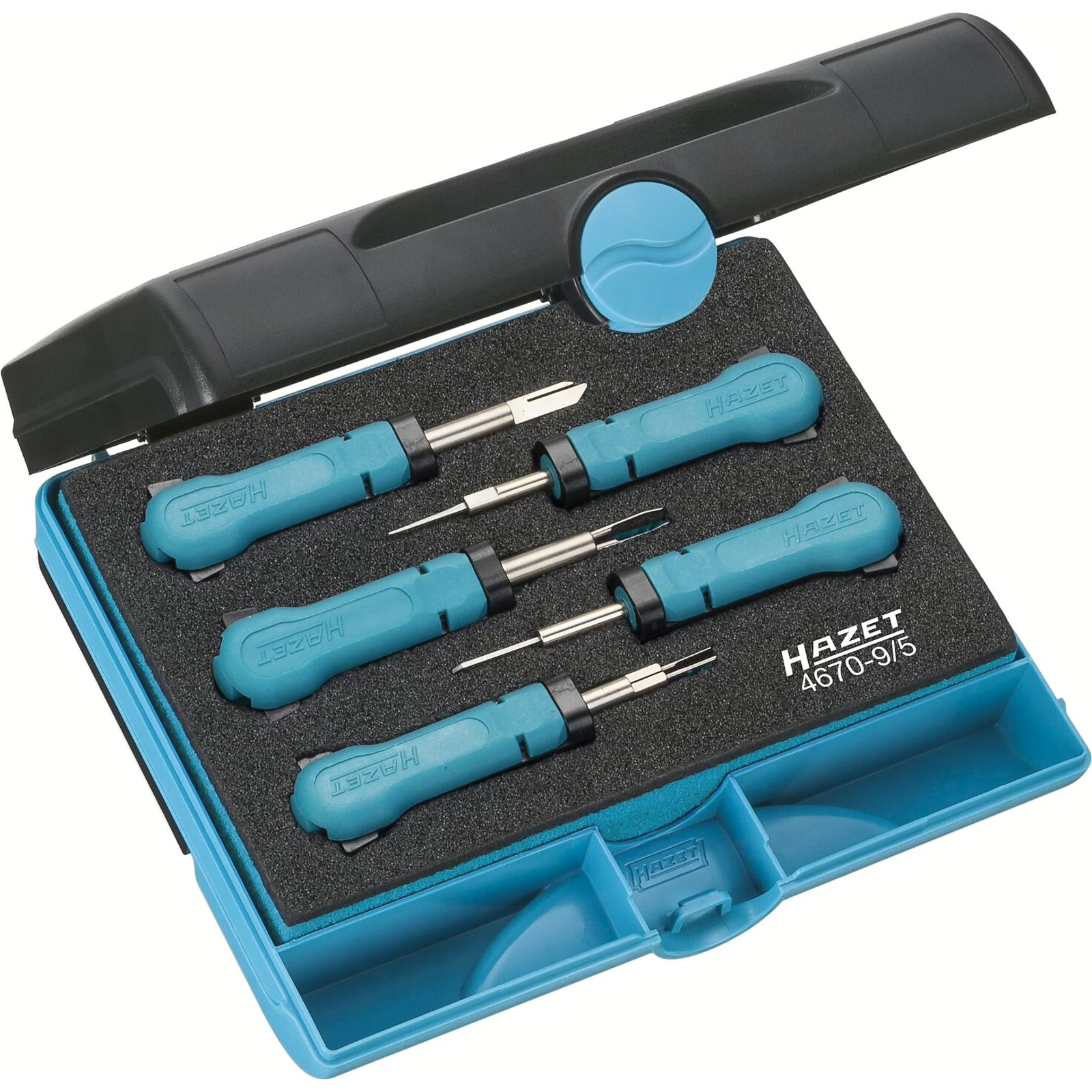 Assortiment déconnecteurs câbles 5 pièces avec coffret HAZET - 4670-9/5