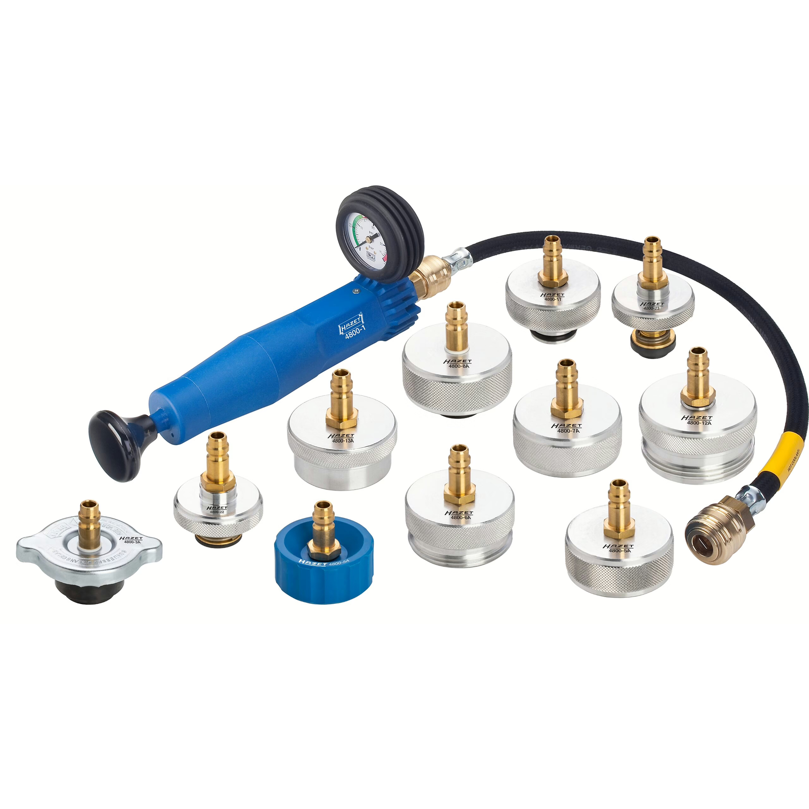 Testeur de radiateur contrôle étanchéité 12 pièces avec coffret plastique HAZET - 4800/12