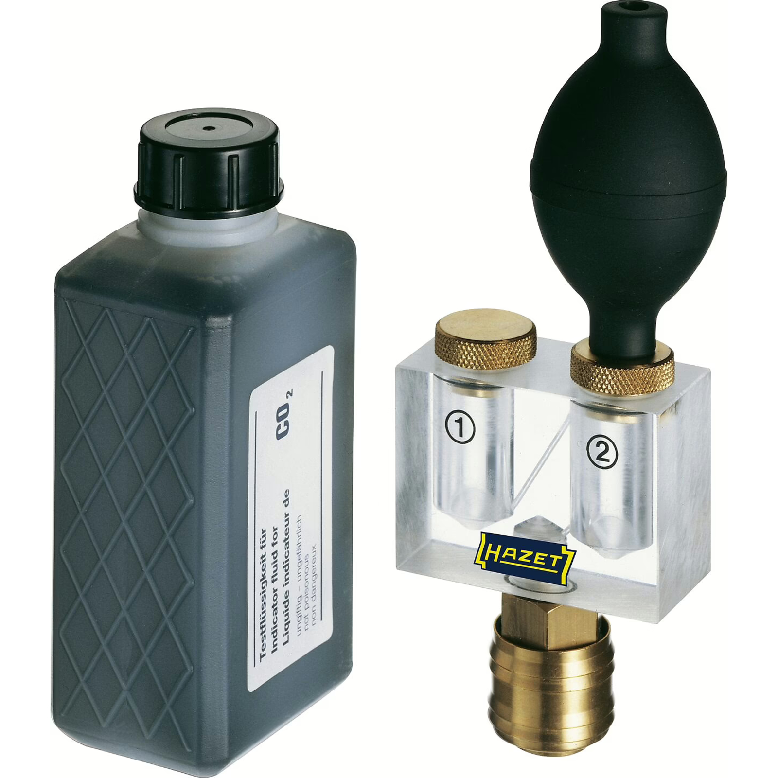 Testeur de fuites culasse pour moteurs gaz diesel essence avec fluide réactif HAZET - 4800-41