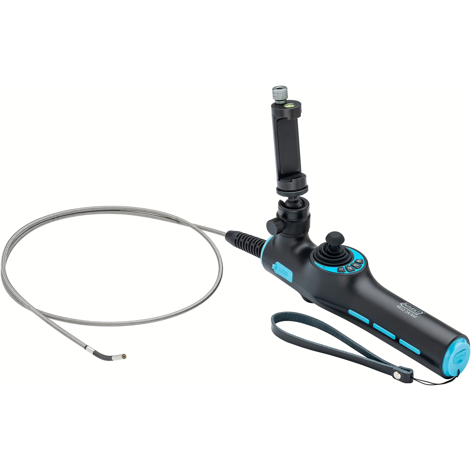 Jeu vidéo-endoscope HD sonde articulée 360° Ø 3,9 mm 5 pièces avec batterie Li-Ion HAZET - 4812-24/4AF