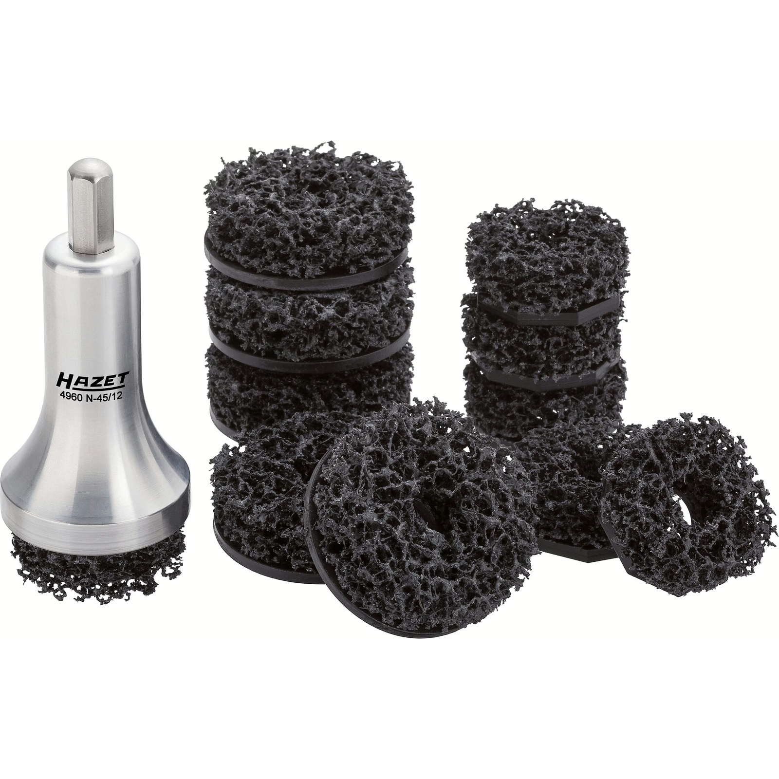 Jeu de ponceuses moyeux roues 12 pièces 40/50 mm pour véhicules tourisme HAZET - 4960N-45/12
