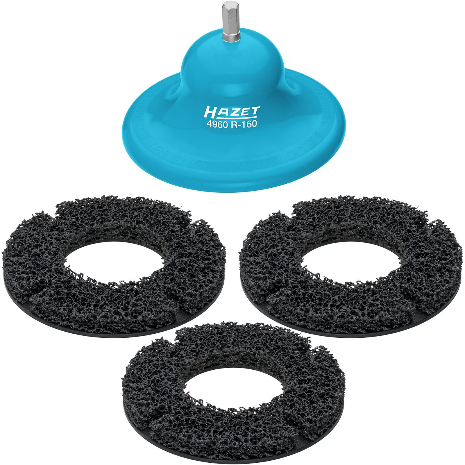 Ponceuse moyeux de roue 4 pièces Ø160 mm 6 pans 11 mm HAZET - 4960R-160/4