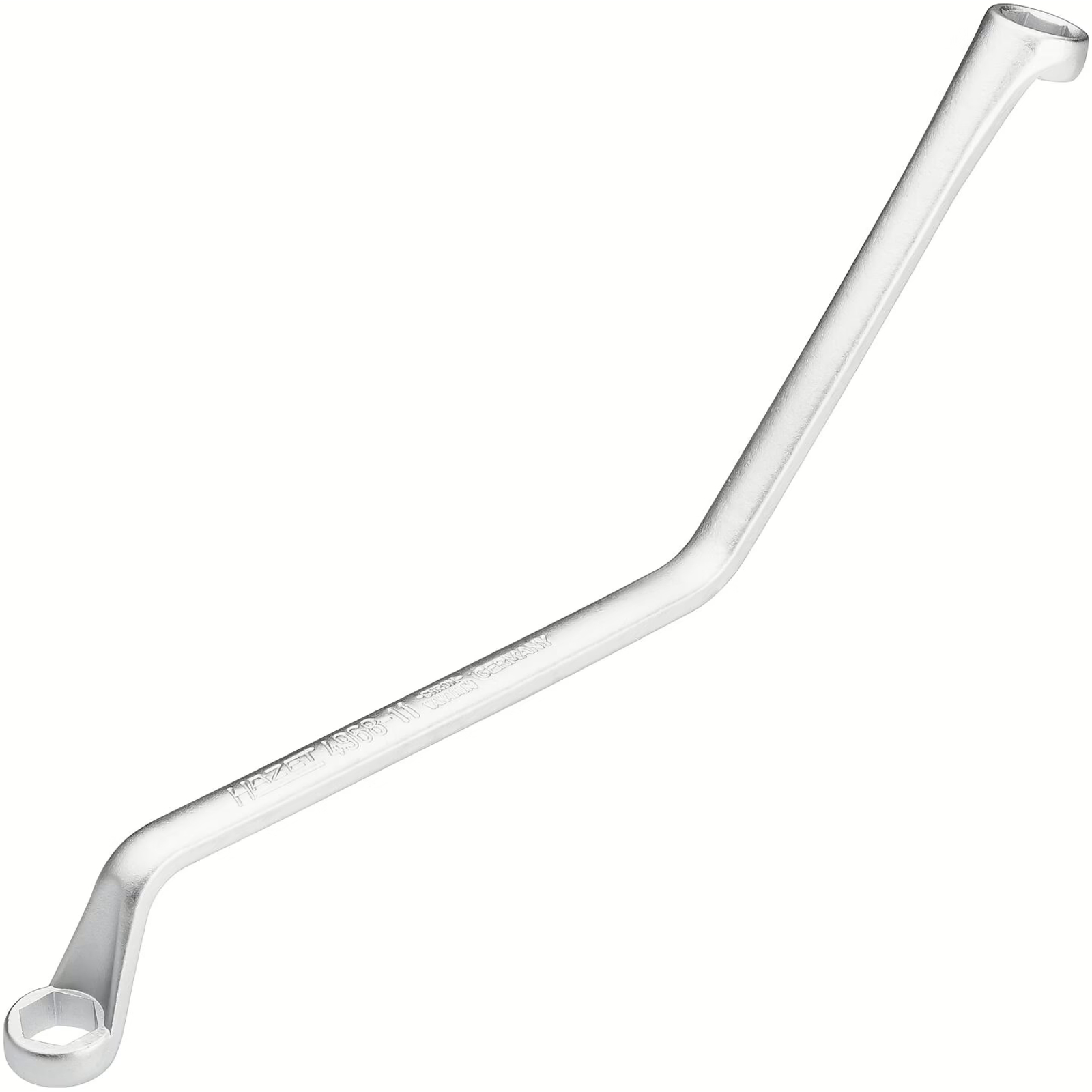 Clé de purge d'air freins 11 mm 6 pans coudée chromée HAZET - 4968-11