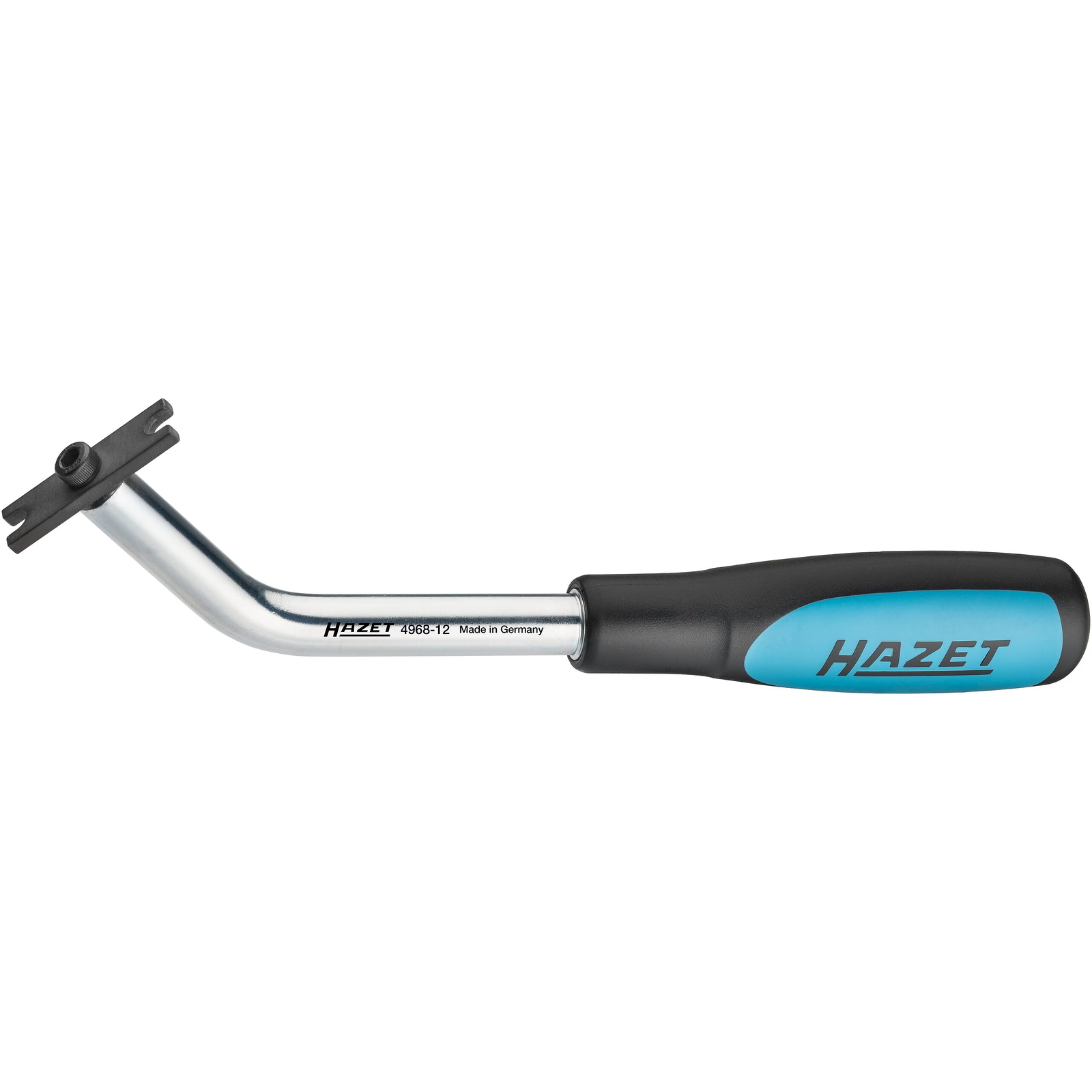 Grattoir coudé pour conduite de frein 245 mm lame interchangeable manche bimatière HAZET - 4968-12
