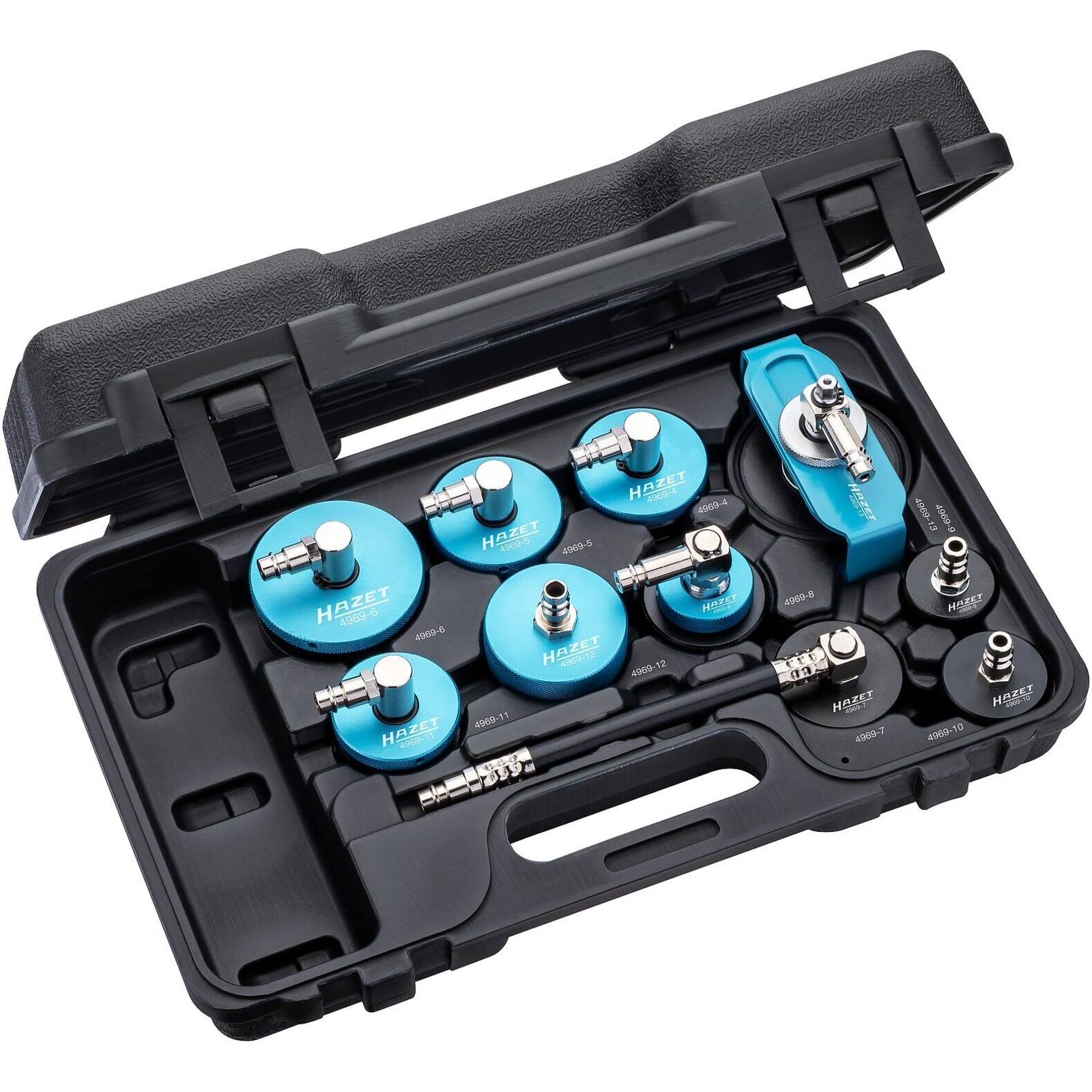 Adaptateur de purge d'air de freins 10 pièces avec raccord pivotant 360° HAZET - 4969-3/10